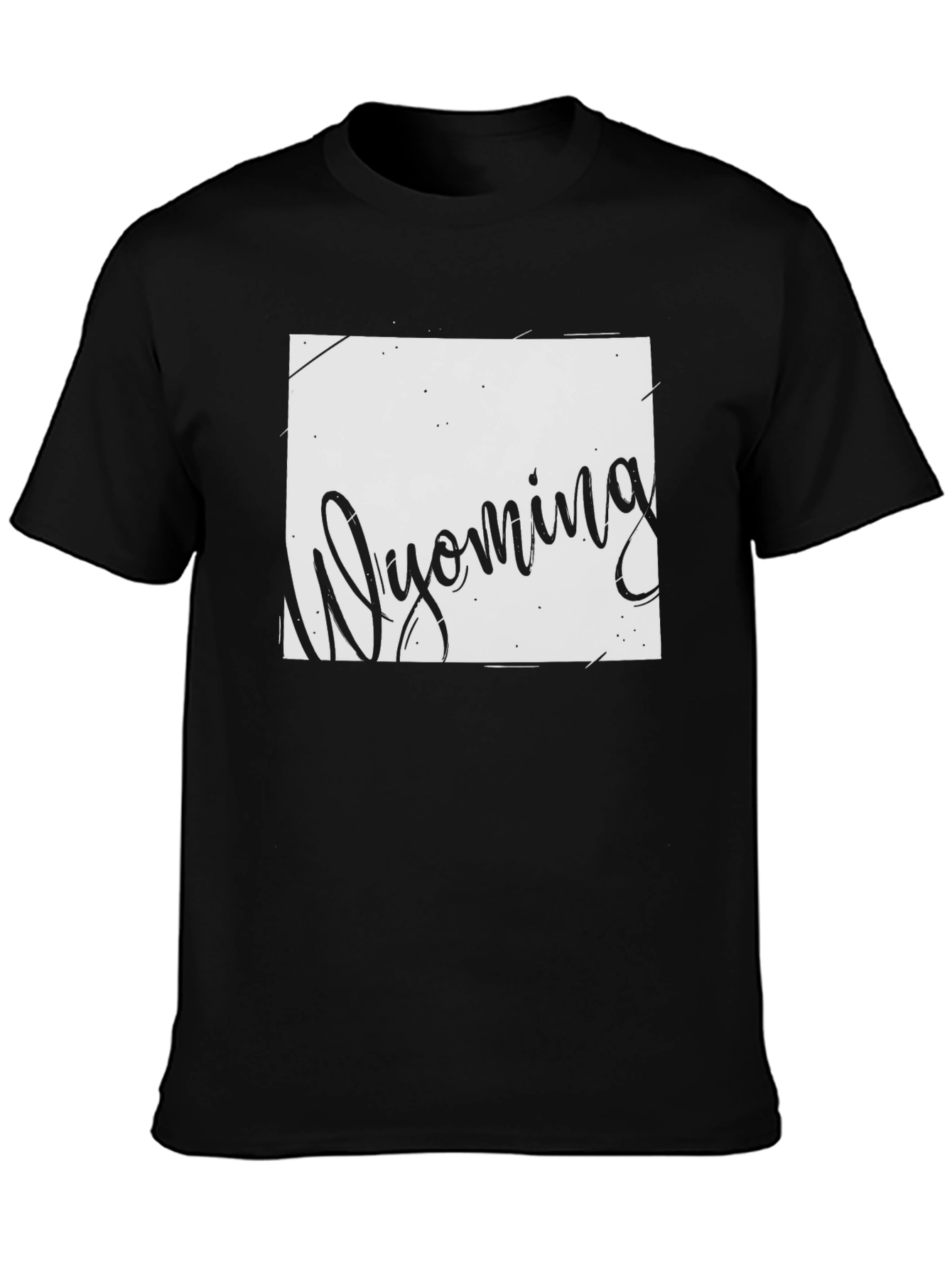 Wyoming State T-Shirt - Black Graphic Tee