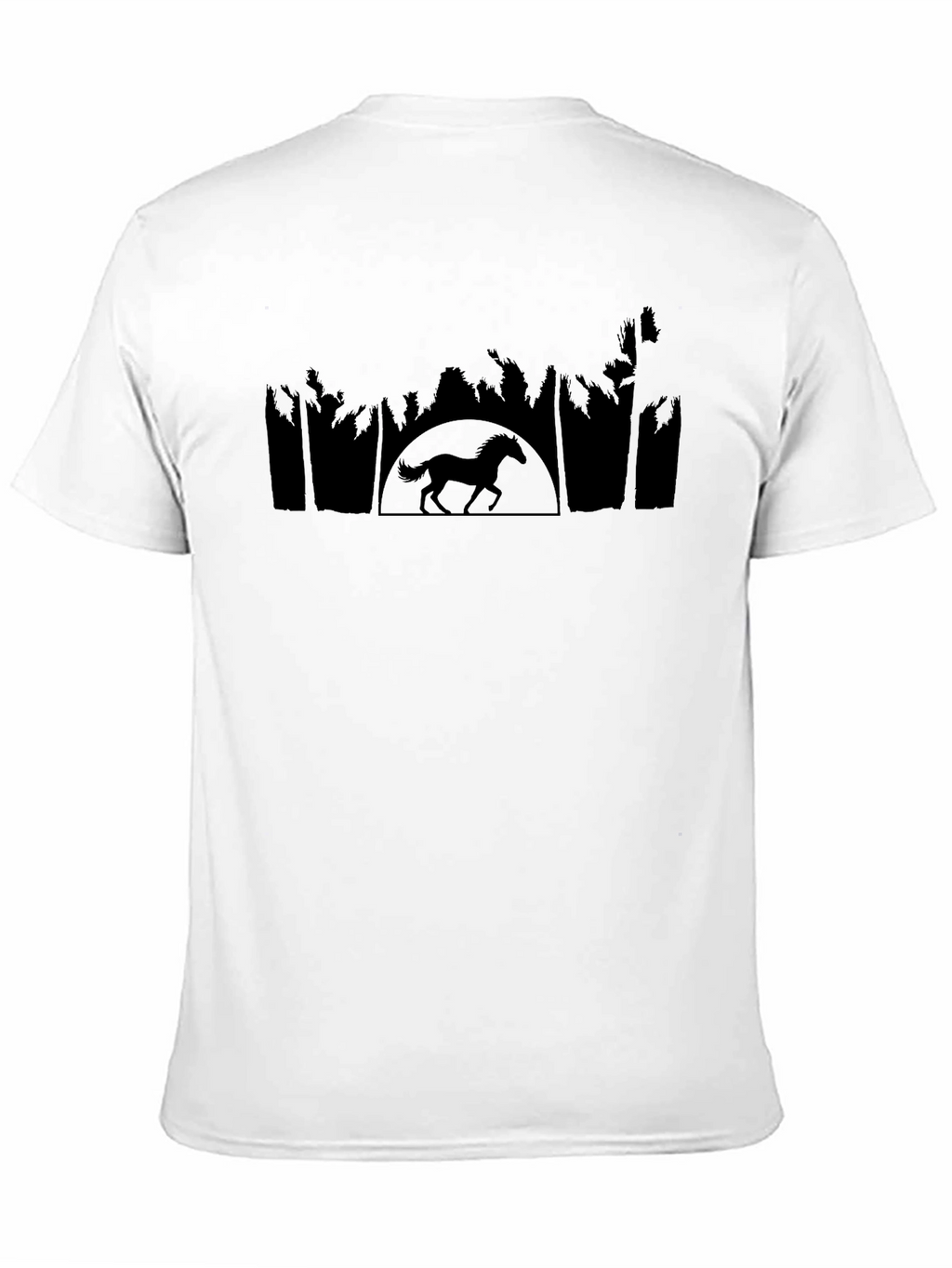 Horse Silhouette Tee - Black Graphic T-Shirt