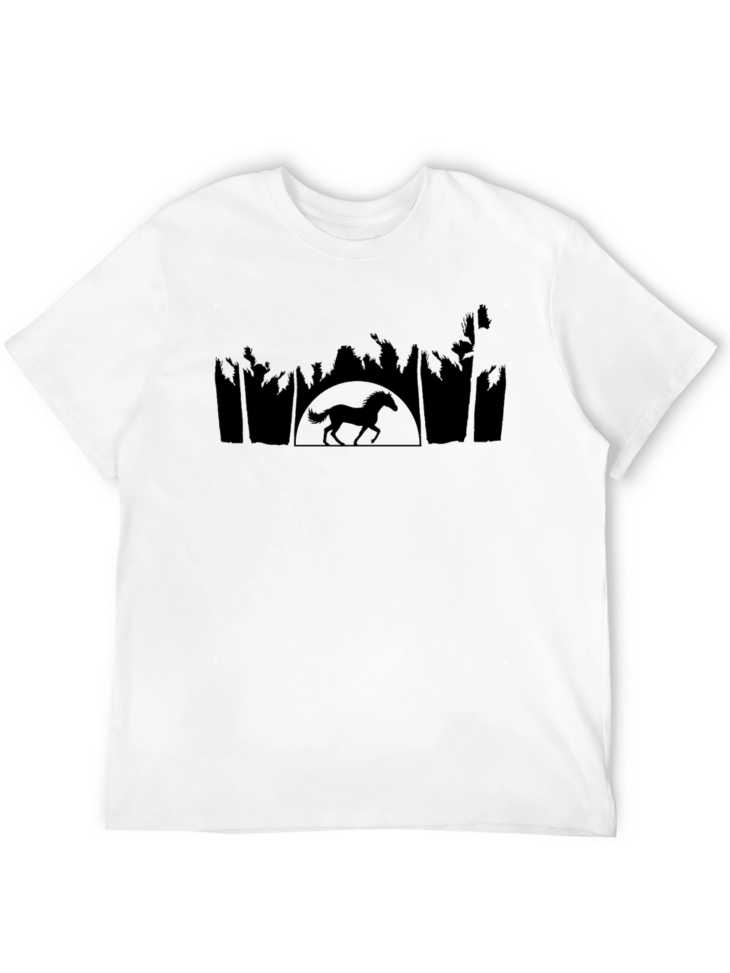 Horse Silhouette Tee - Black Graphic T-Shirt