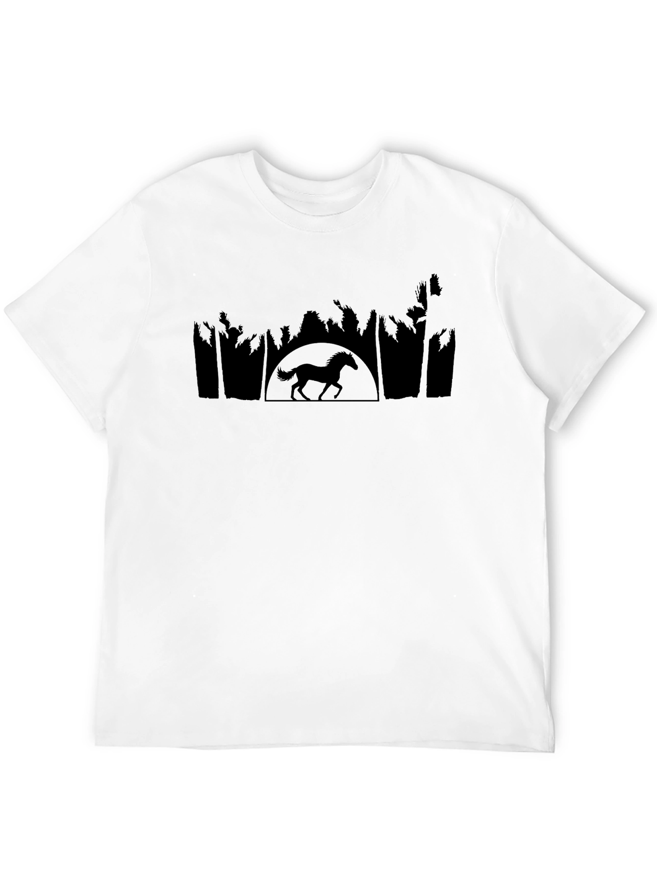 Horse Silhouette Tee - Black Graphic T-Shirt