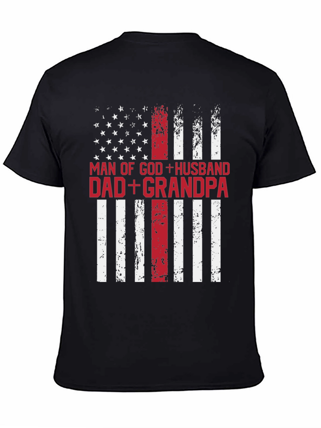 Man of God Husband Dad Grandpa Patriotic T-Shirt