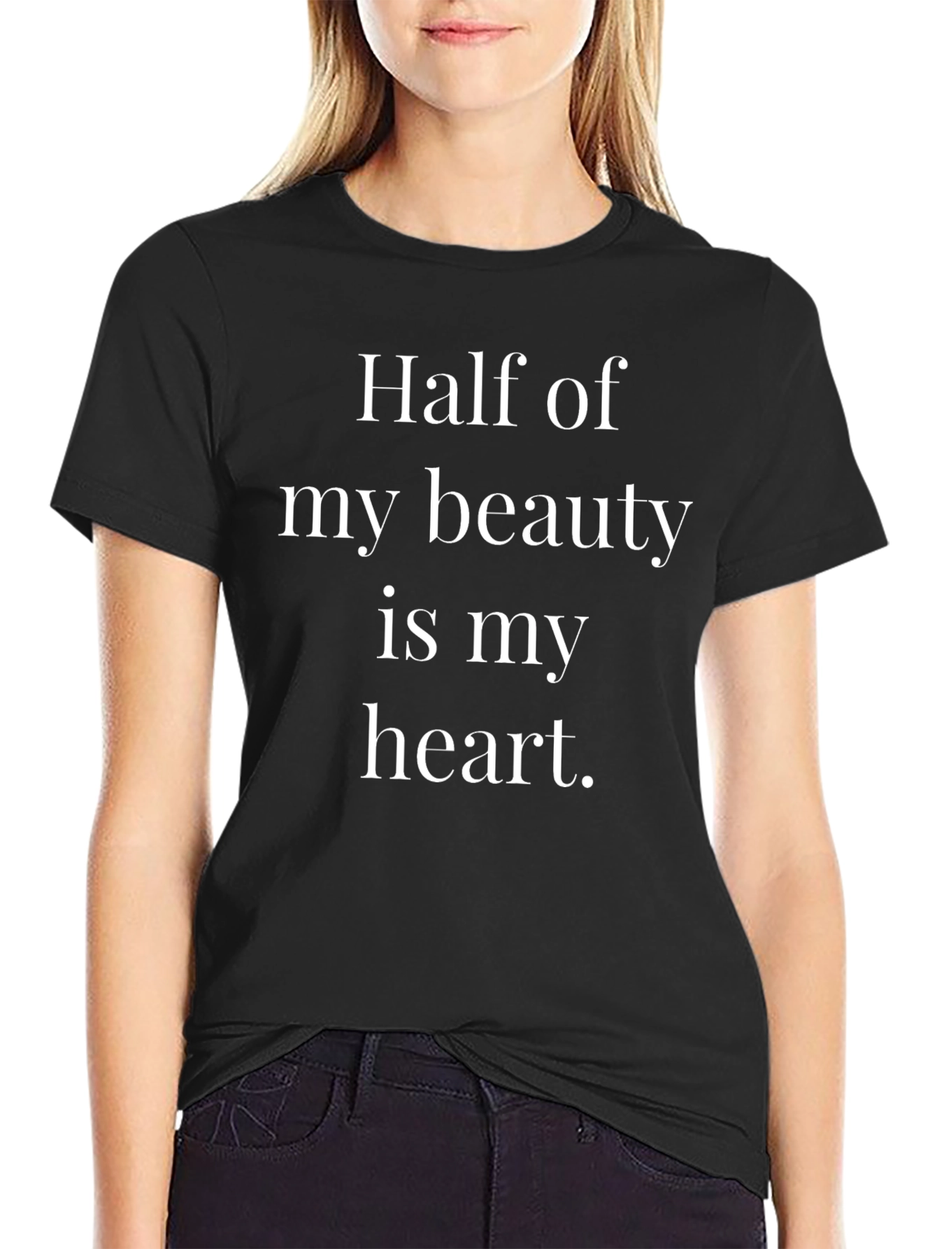 Beauty & Heart Tee - Soft Cotton Blend T-Shirt