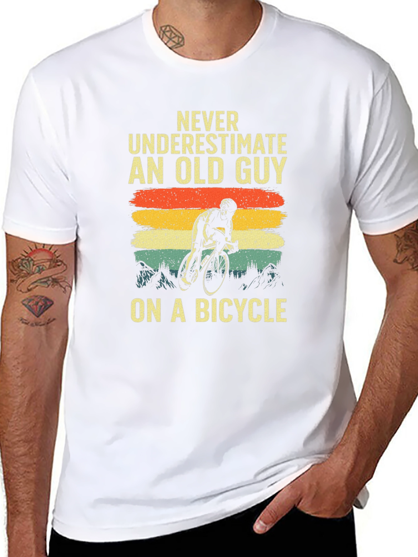 Old Guy on a Bicycle T-Shirt - Cycling Humor Tee