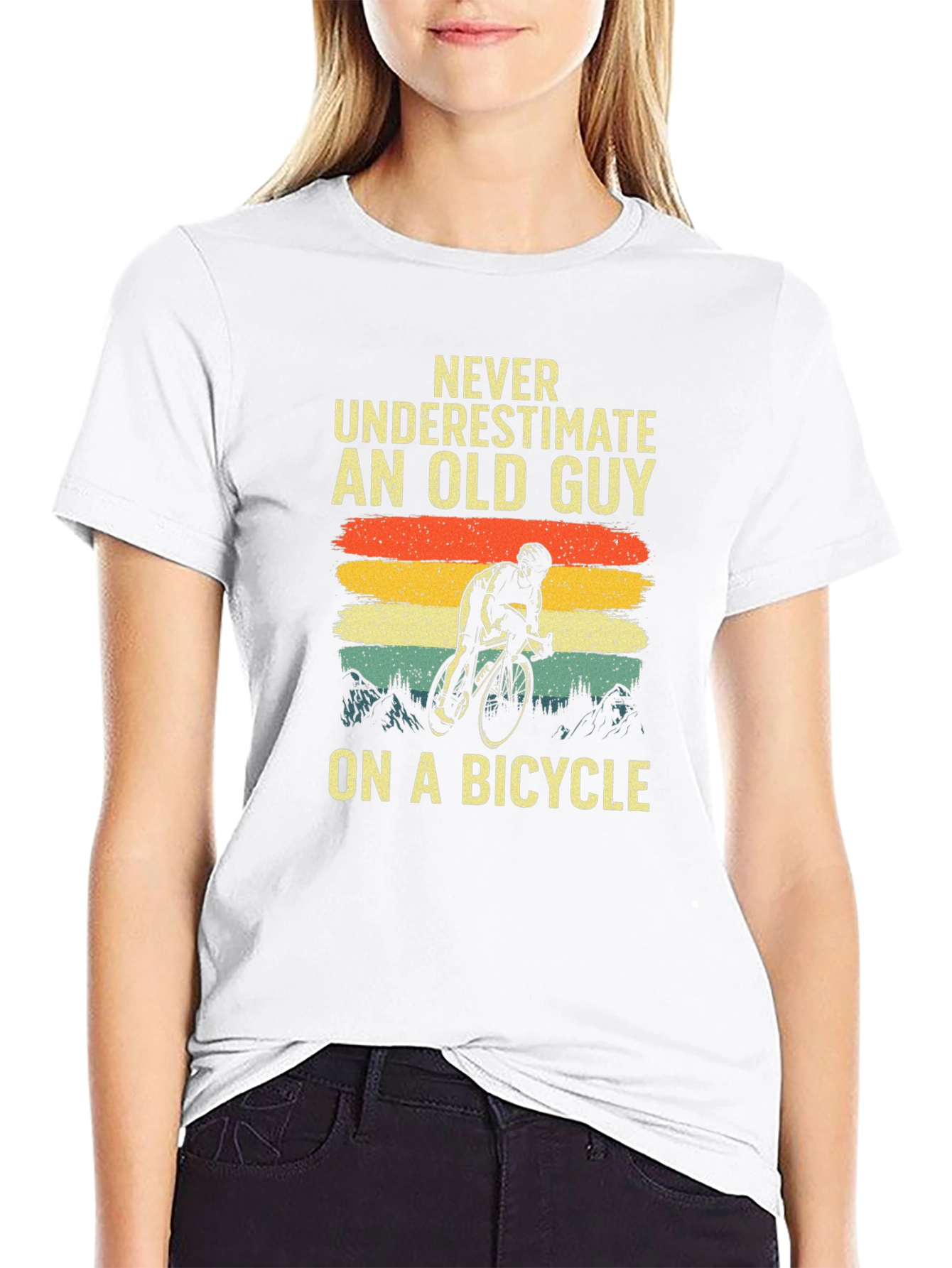 Old Guy on a Bicycle T-Shirt - Cycling Humor Tee