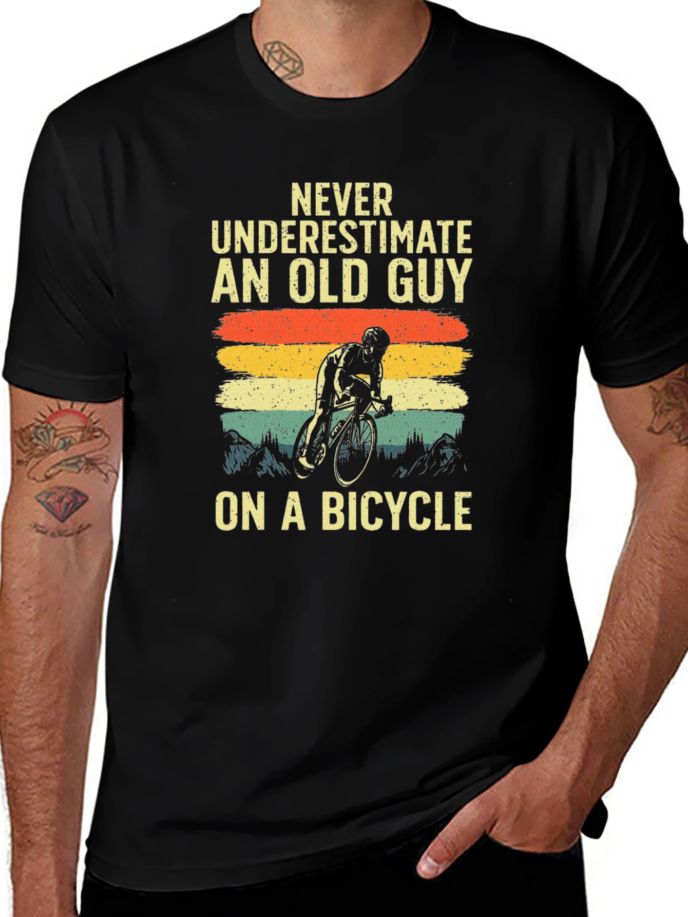 Old Guy on a Bicycle T-Shirt - Cycling Humor Tee