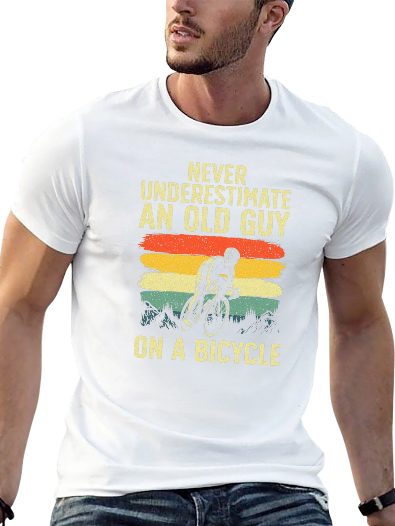 Old Guy on a Bicycle T-Shirt - Cycling Humor Tee