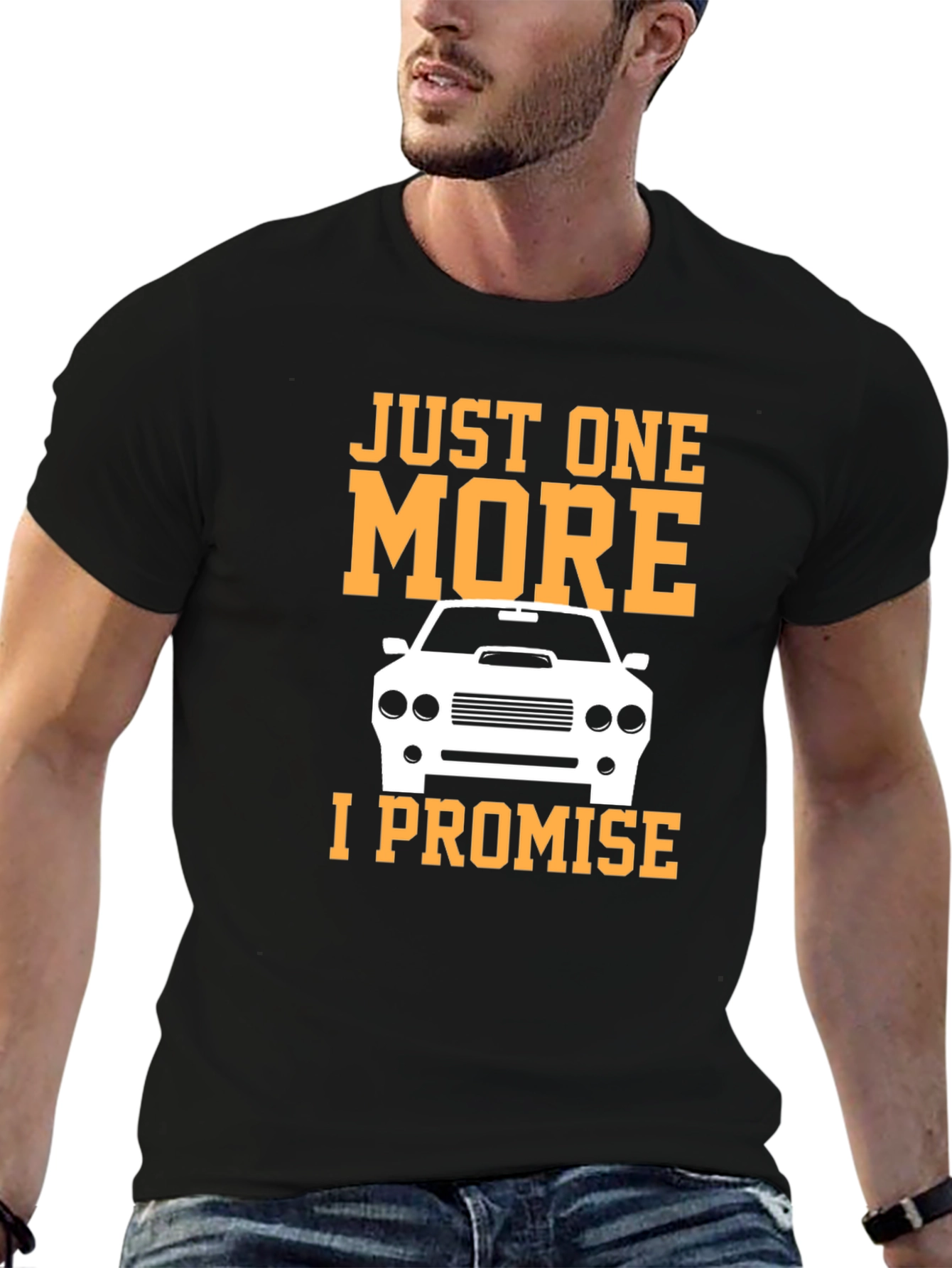 Just One More Car T-Shirt - Black Cotton Tee