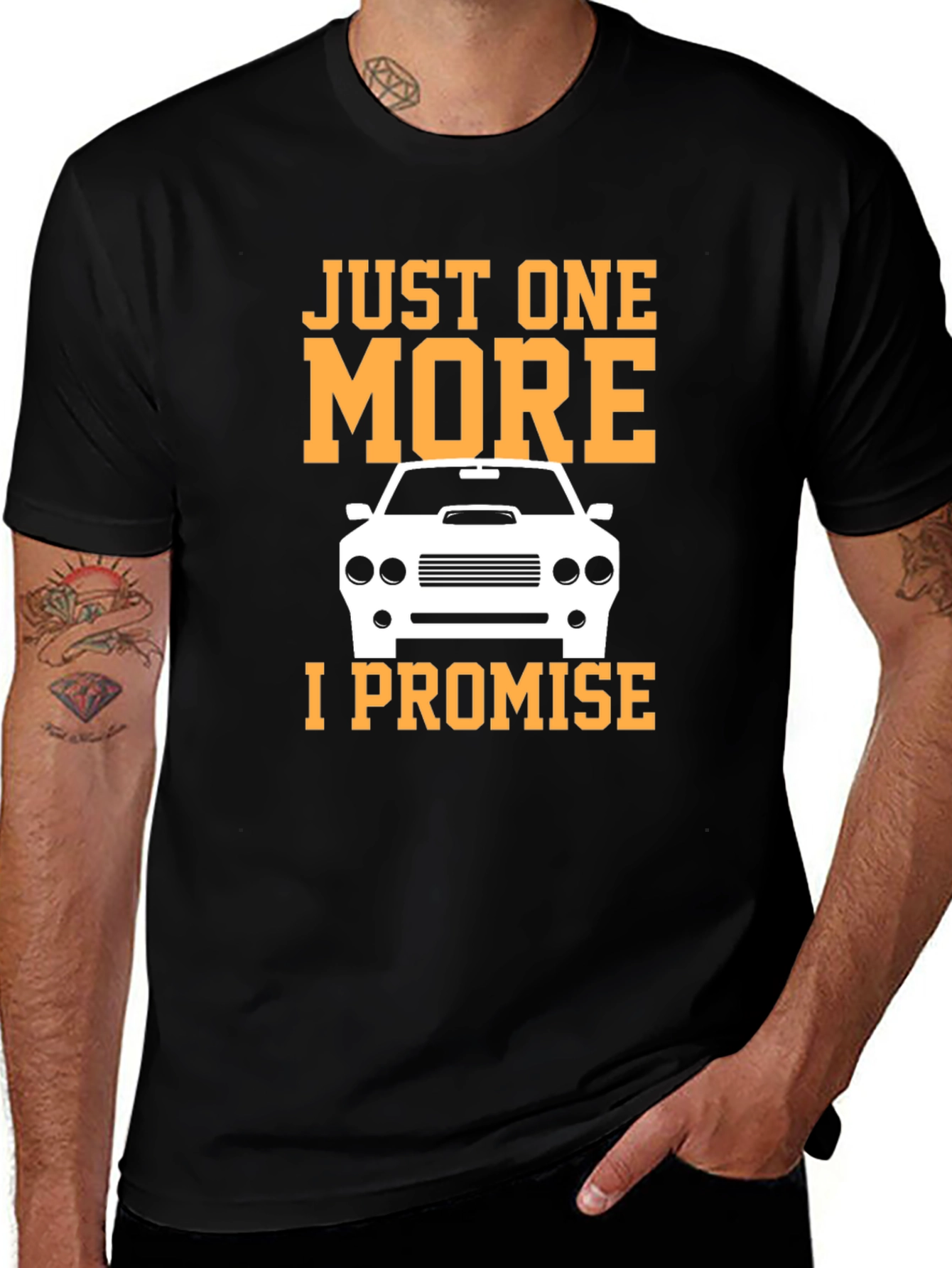Just One More Car T-Shirt - Black Cotton Tee