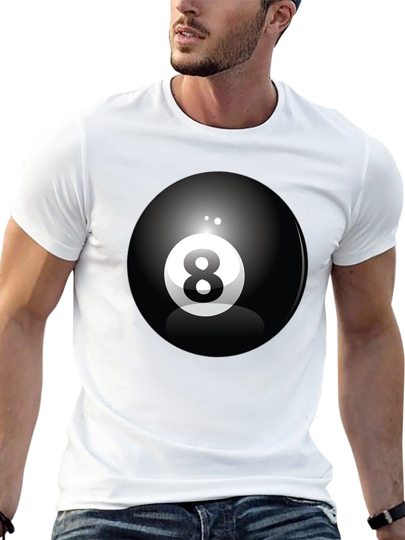 8 Ball Graphic Tee - Classic Cool Black T-Shirt