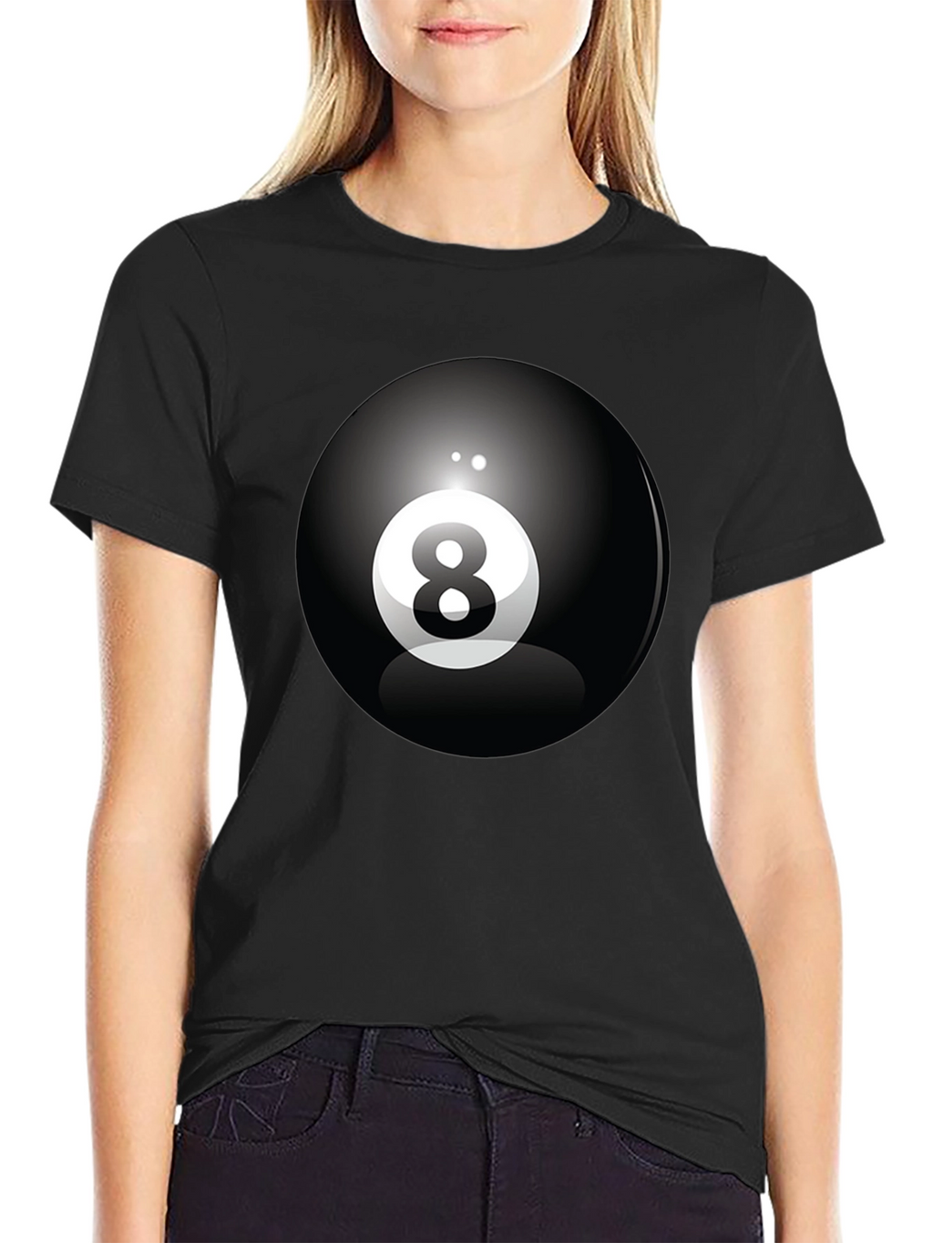 8 Ball Graphic Tee - Classic Cool Black T-Shirt