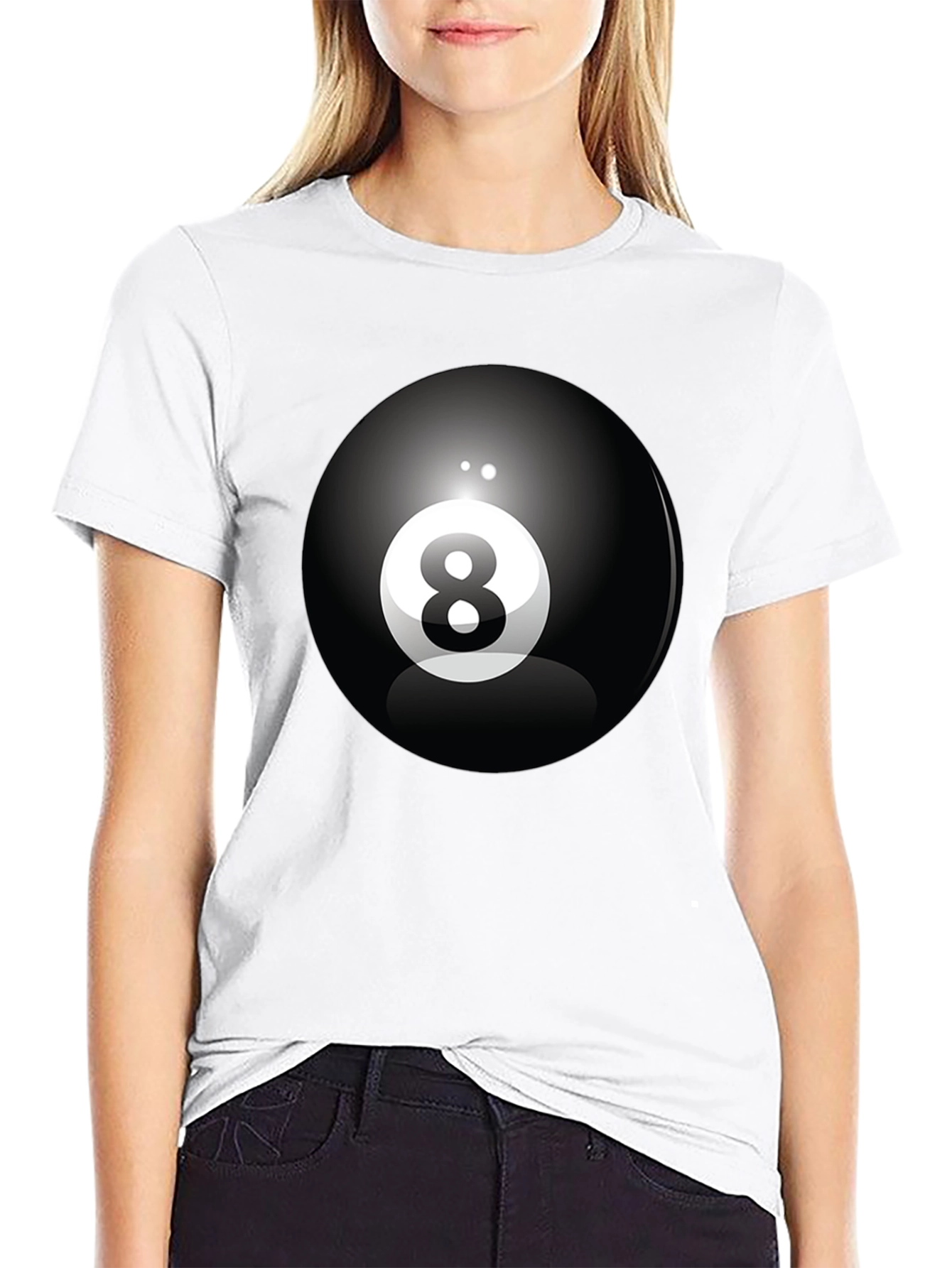 8 Ball Graphic Tee - Classic Cool Black T-Shirt
