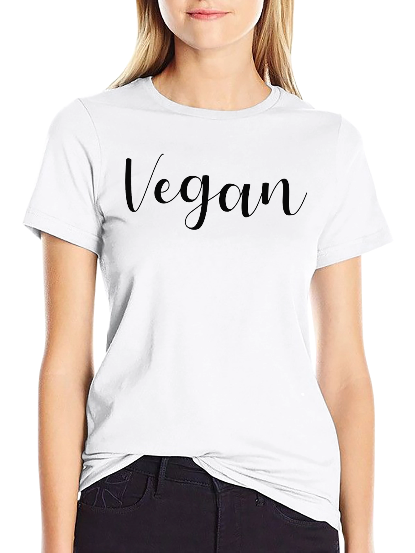 Vegan Script Tee - Stylish & Comfortable!