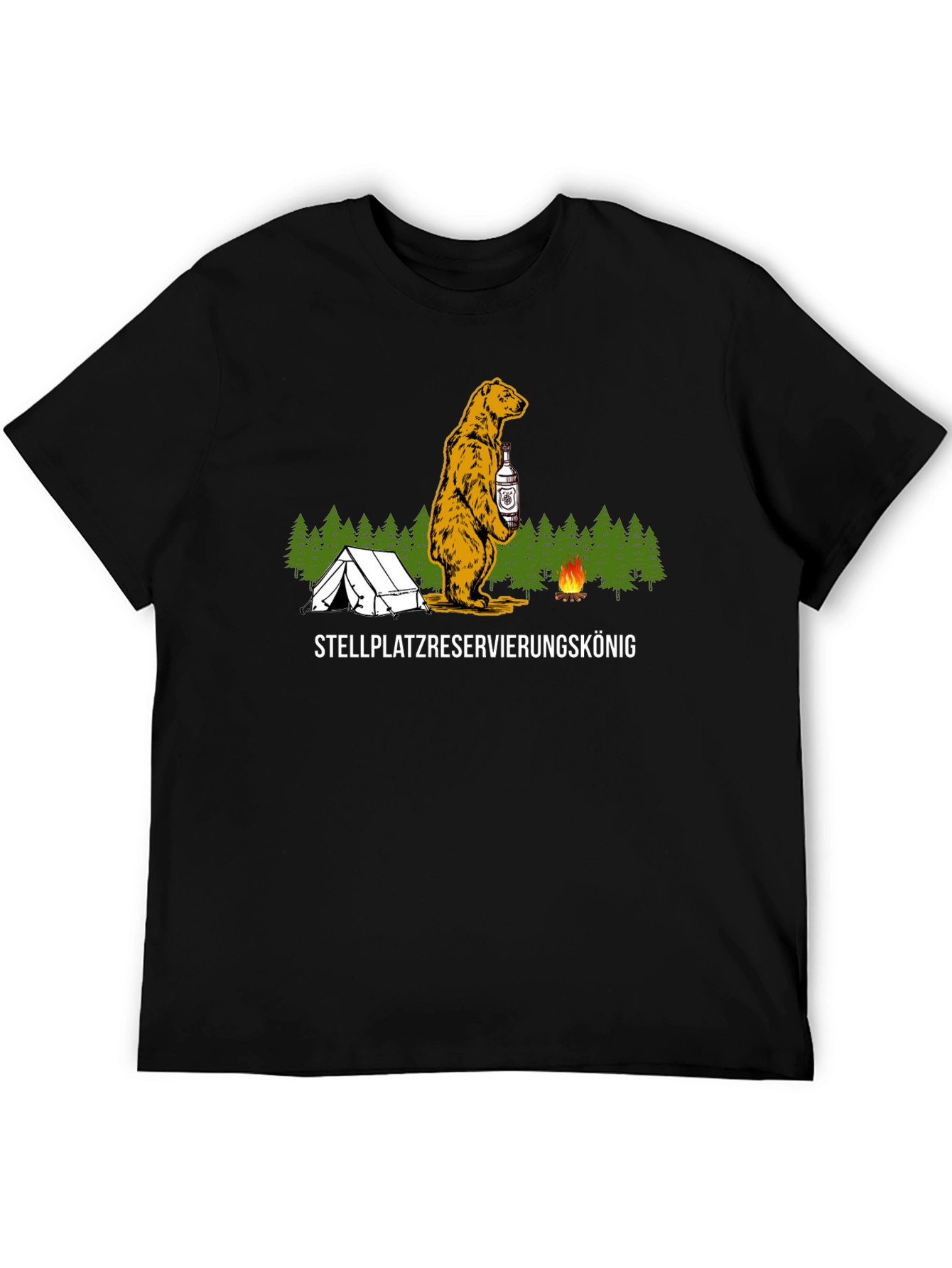 Camping Bear T-Shirt - Stellplatzreservierungskönig