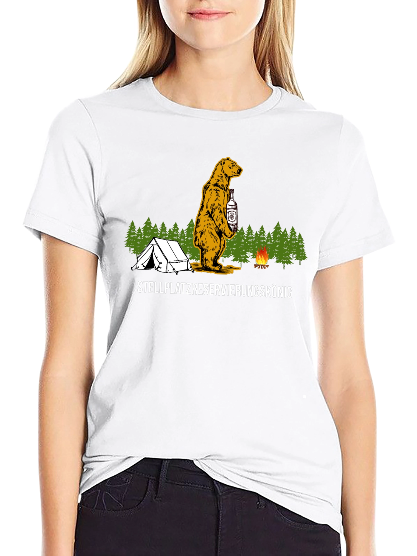 Camping Bear T-Shirt - Stellplatzreservierungskönig