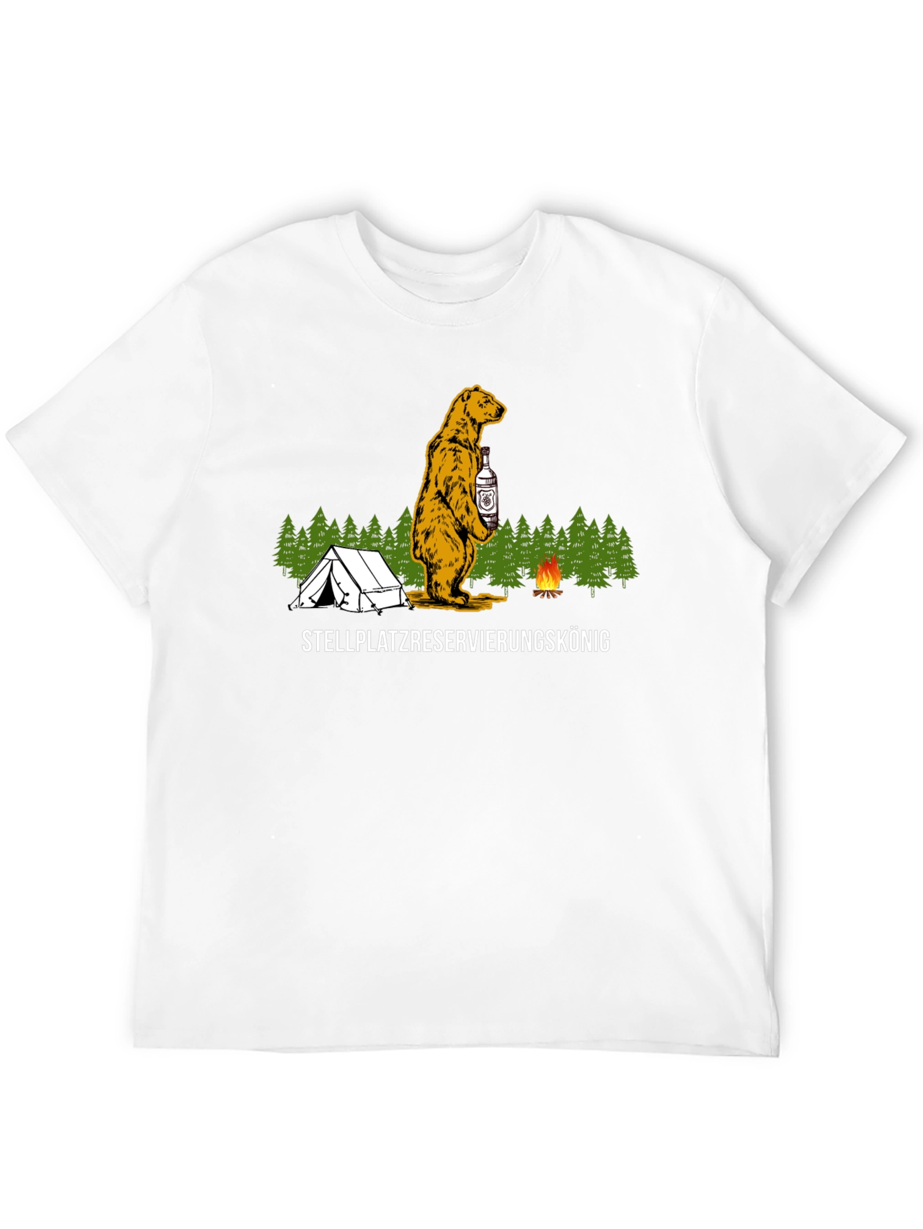 Camping Bear T-Shirt - Stellplatzreservierungskönig