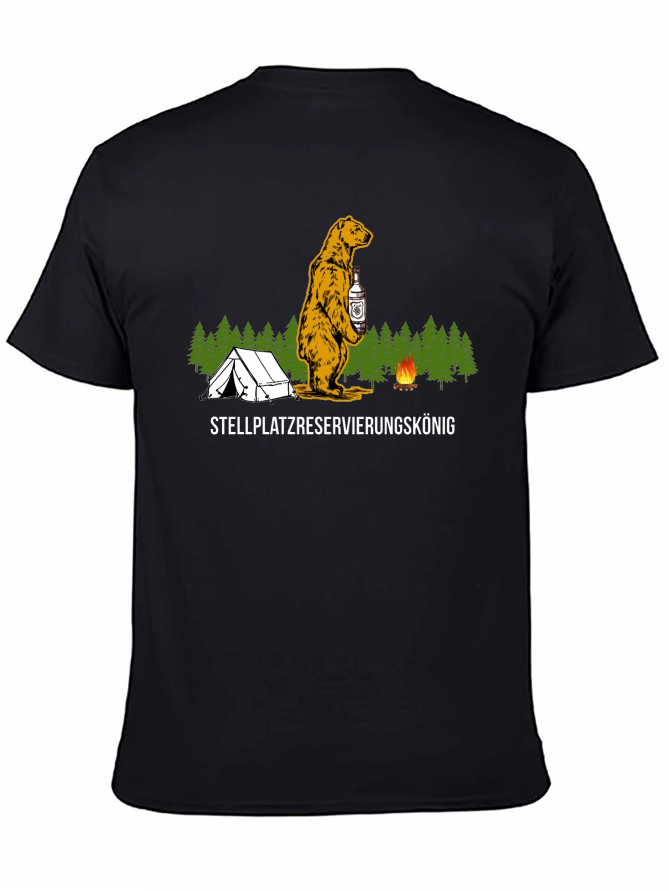 Camping Bear T-Shirt - Stellplatzreservierungskönig