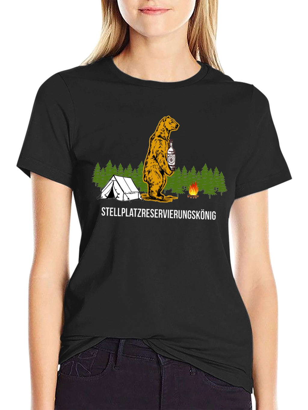 Camping Bear T-Shirt - Stellplatzreservierungskönig