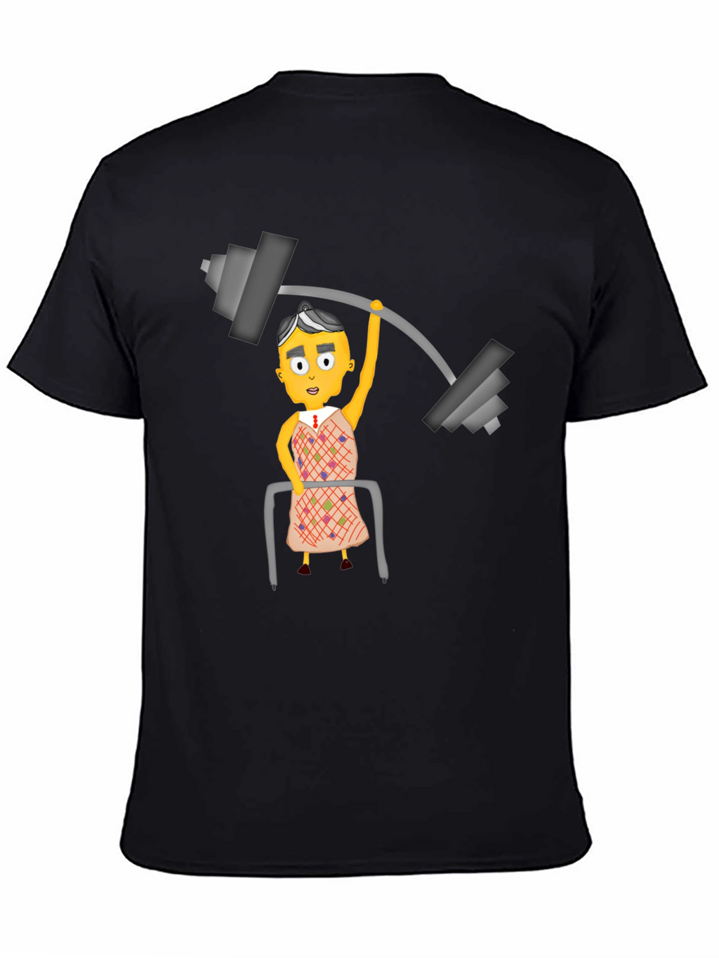 Funny Lifting Grandma Black T-Shirt