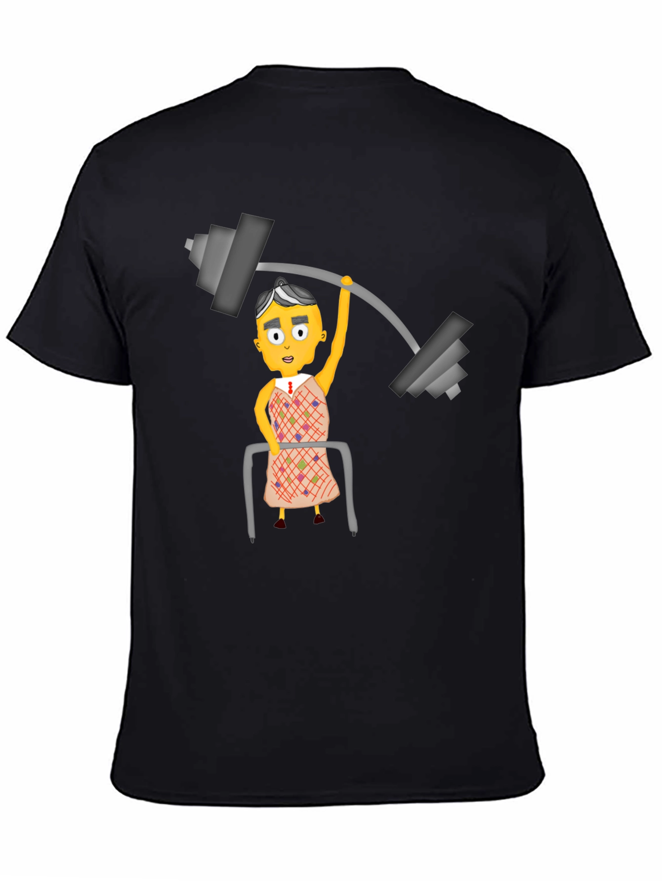 Funny Lifting Grandma Black T-Shirt