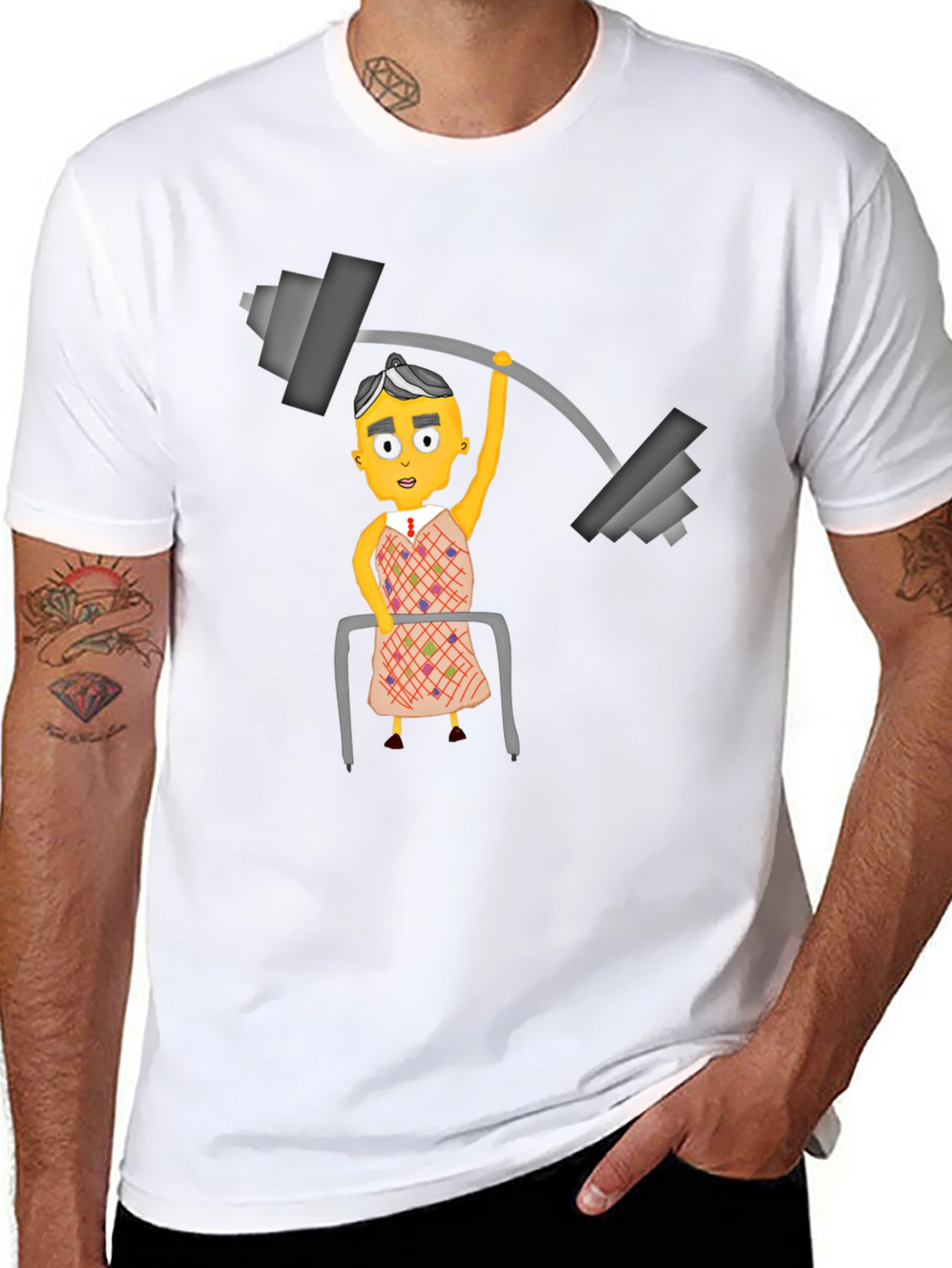 Funny Lifting Grandma Black T-Shirt