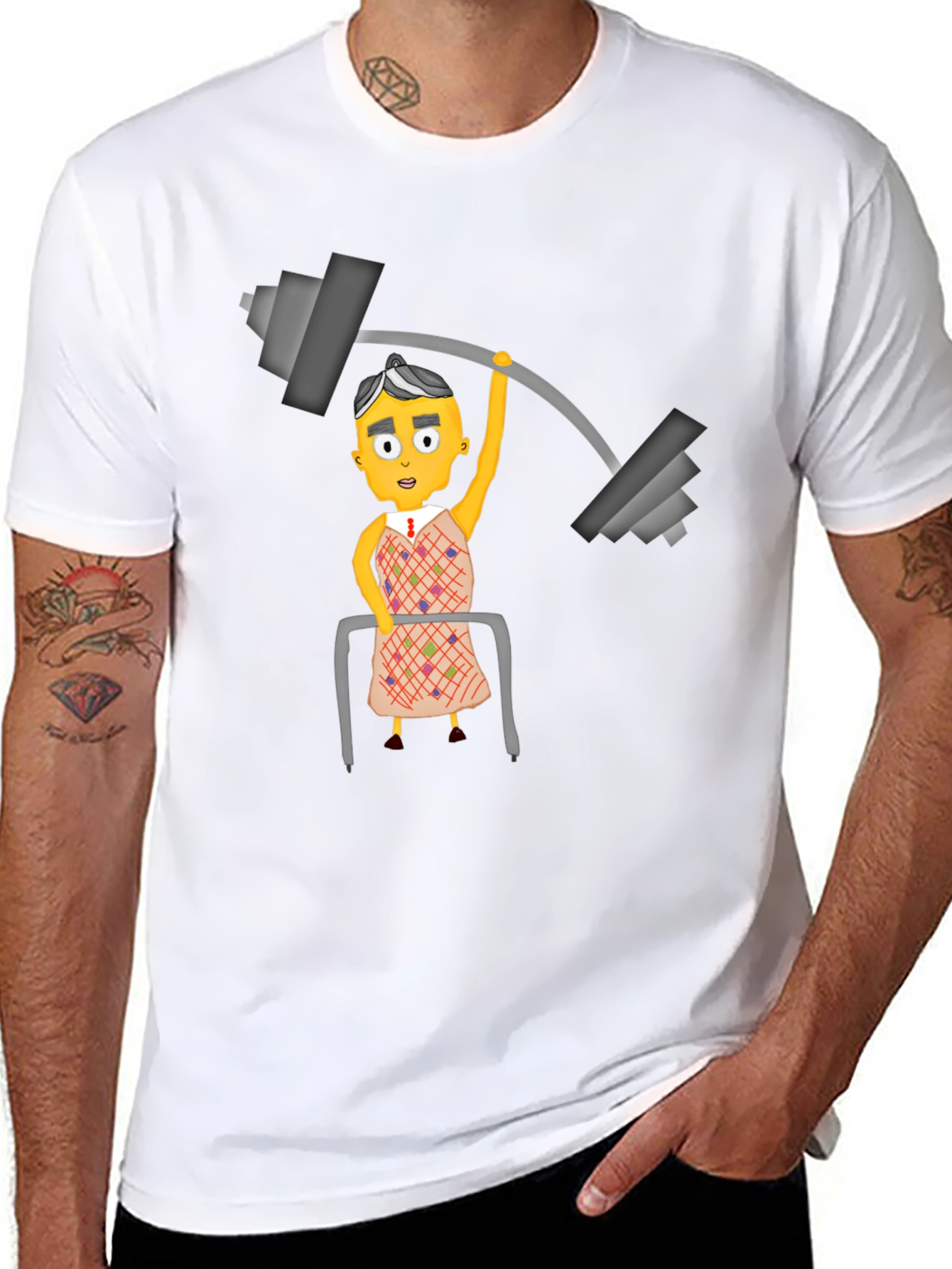 Funny Lifting Grandma Black T-Shirt