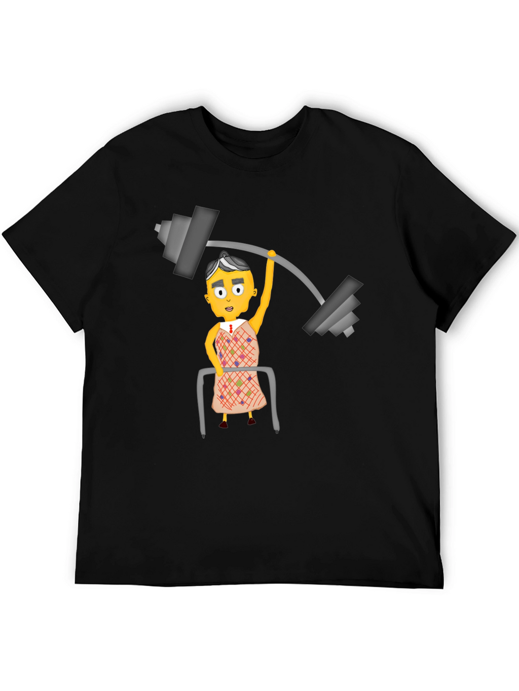 Funny Lifting Grandma Black T-Shirt