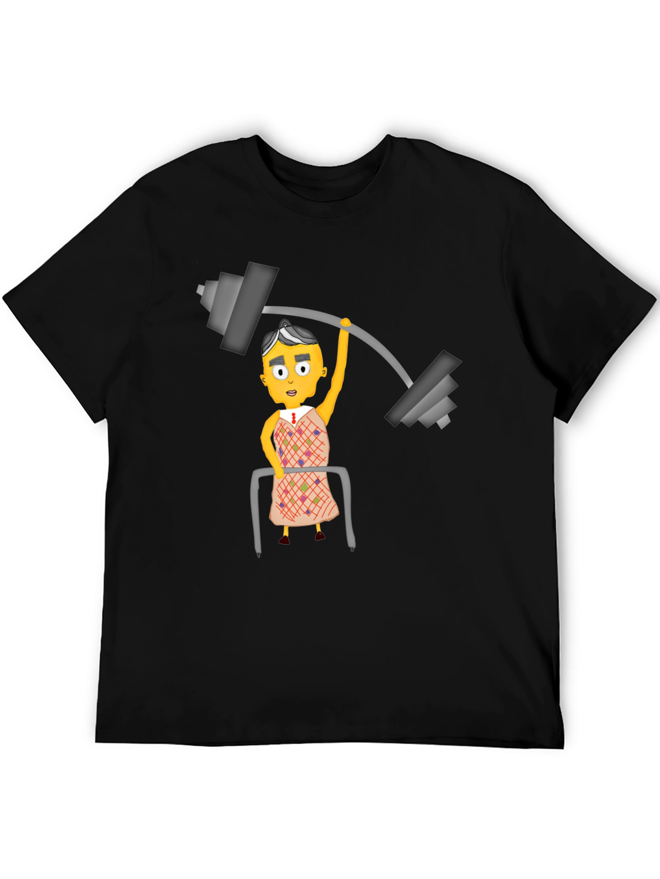Funny Lifting Grandma Black T-Shirt
