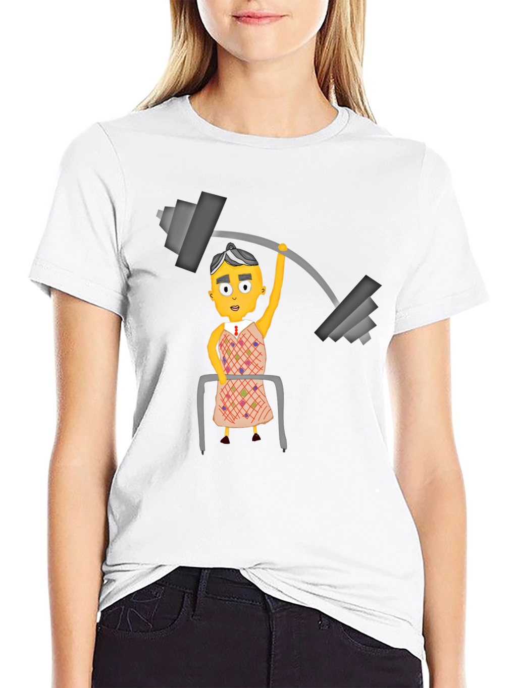 Funny Lifting Grandma Black T-Shirt