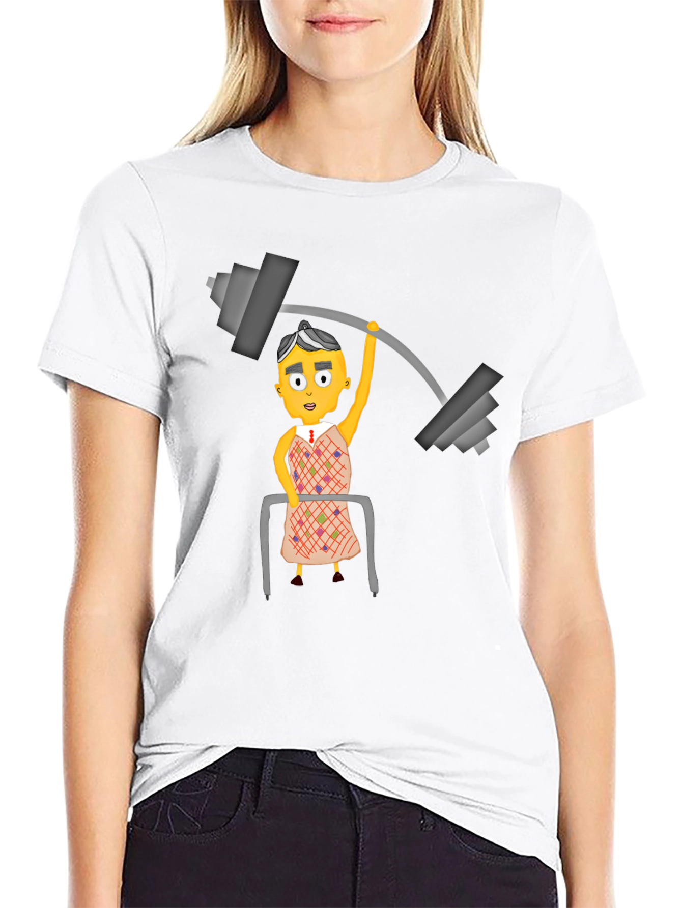 Funny Lifting Grandma Black T-Shirt