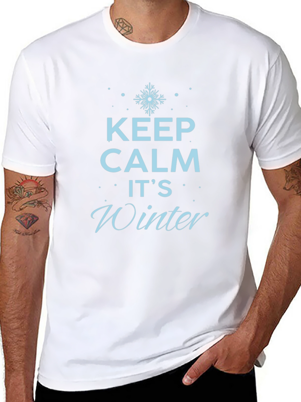 Keep Calm Its Winter Black T-Shirt