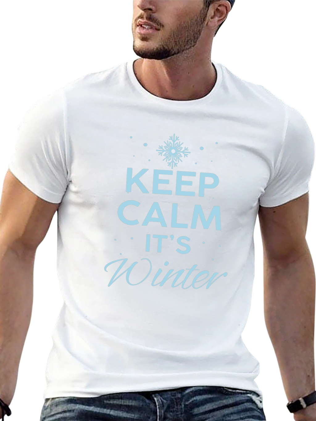 Keep Calm Its Winter Black T-Shirt