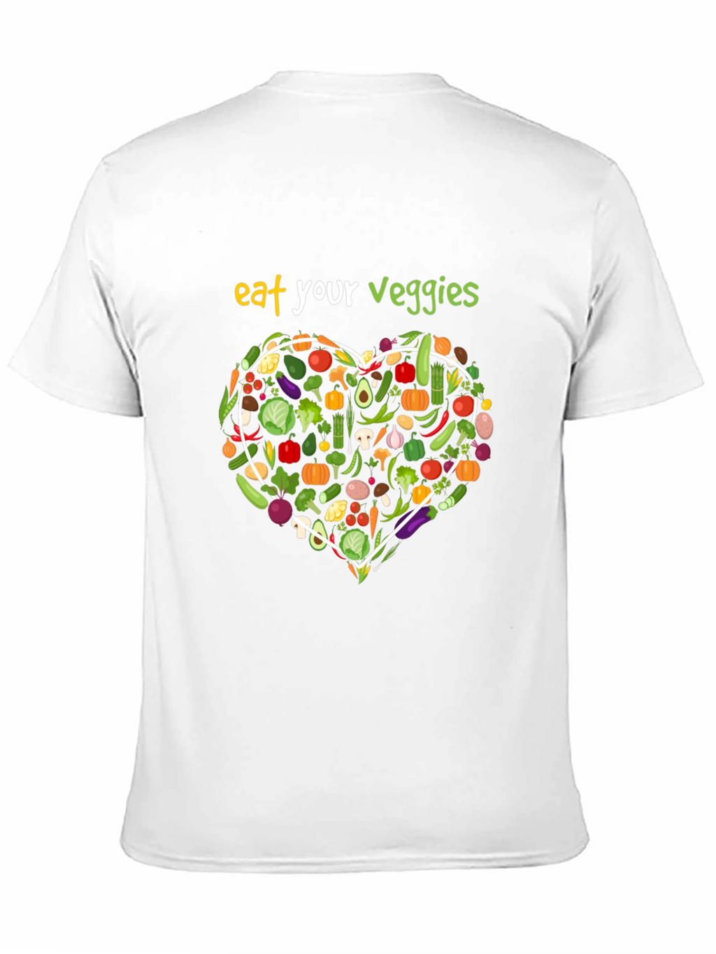 Eat Your Veggies Black Graphic T-Shirt