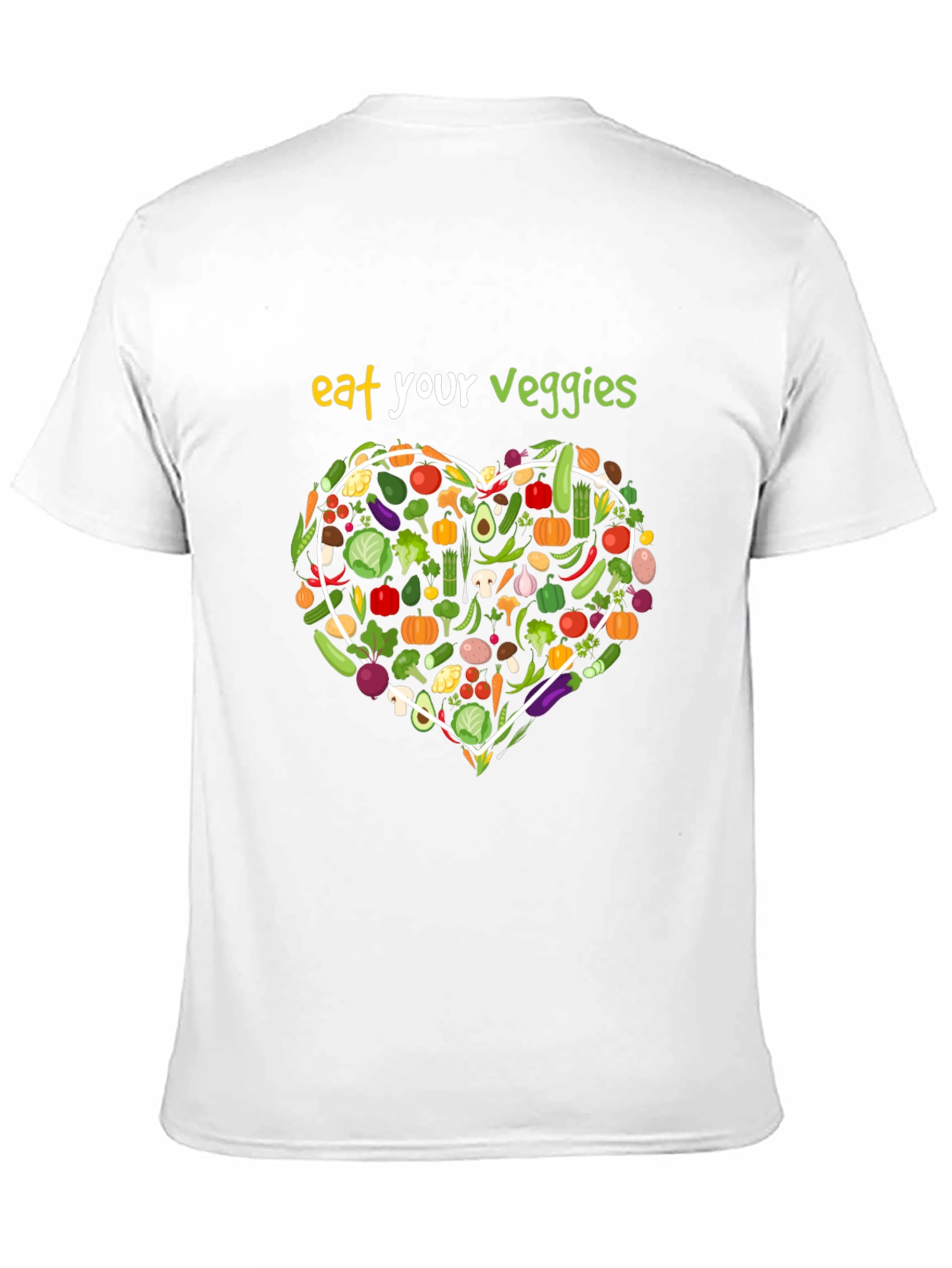 Eat Your Veggies Black Graphic T-Shirt