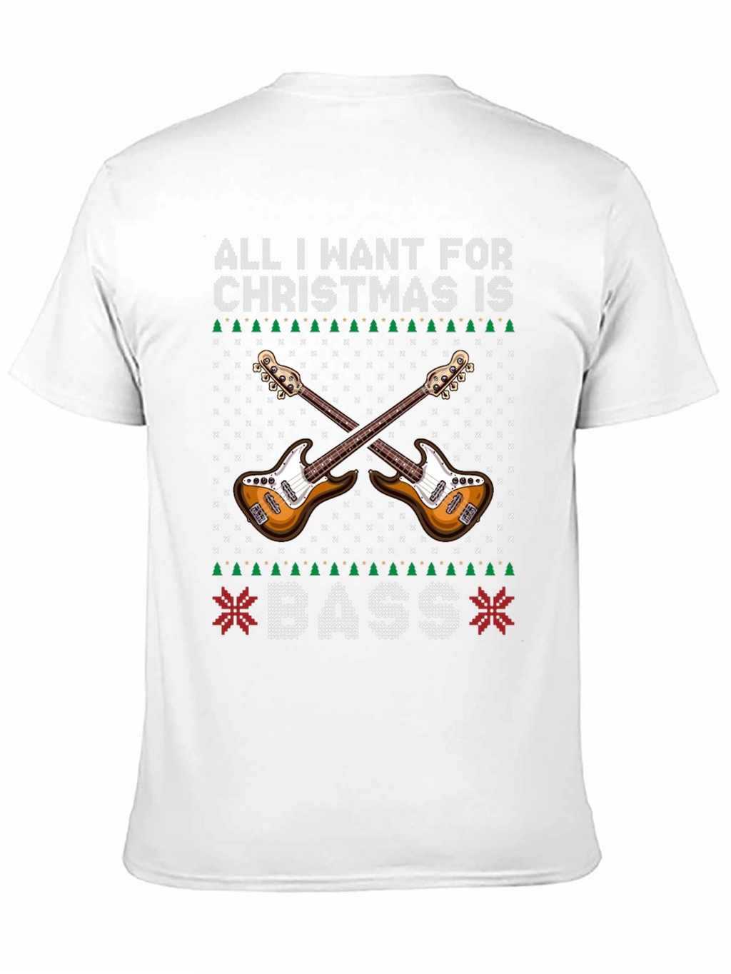 Bass Guitar Ugly Christmas Sweater T-Shirt