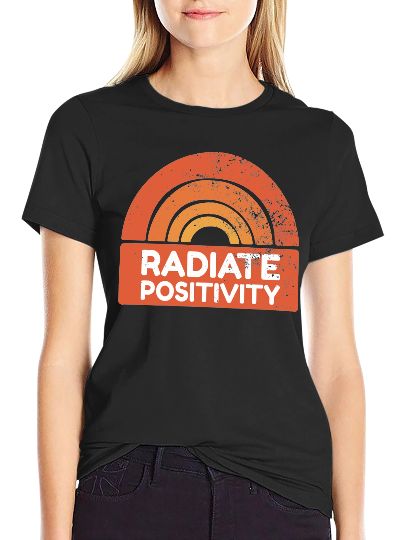 Radiate Positivity Retro Graphic T-Shirt