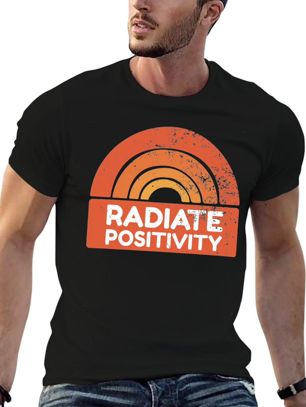 Radiate Positivity Retro Graphic T-Shirt