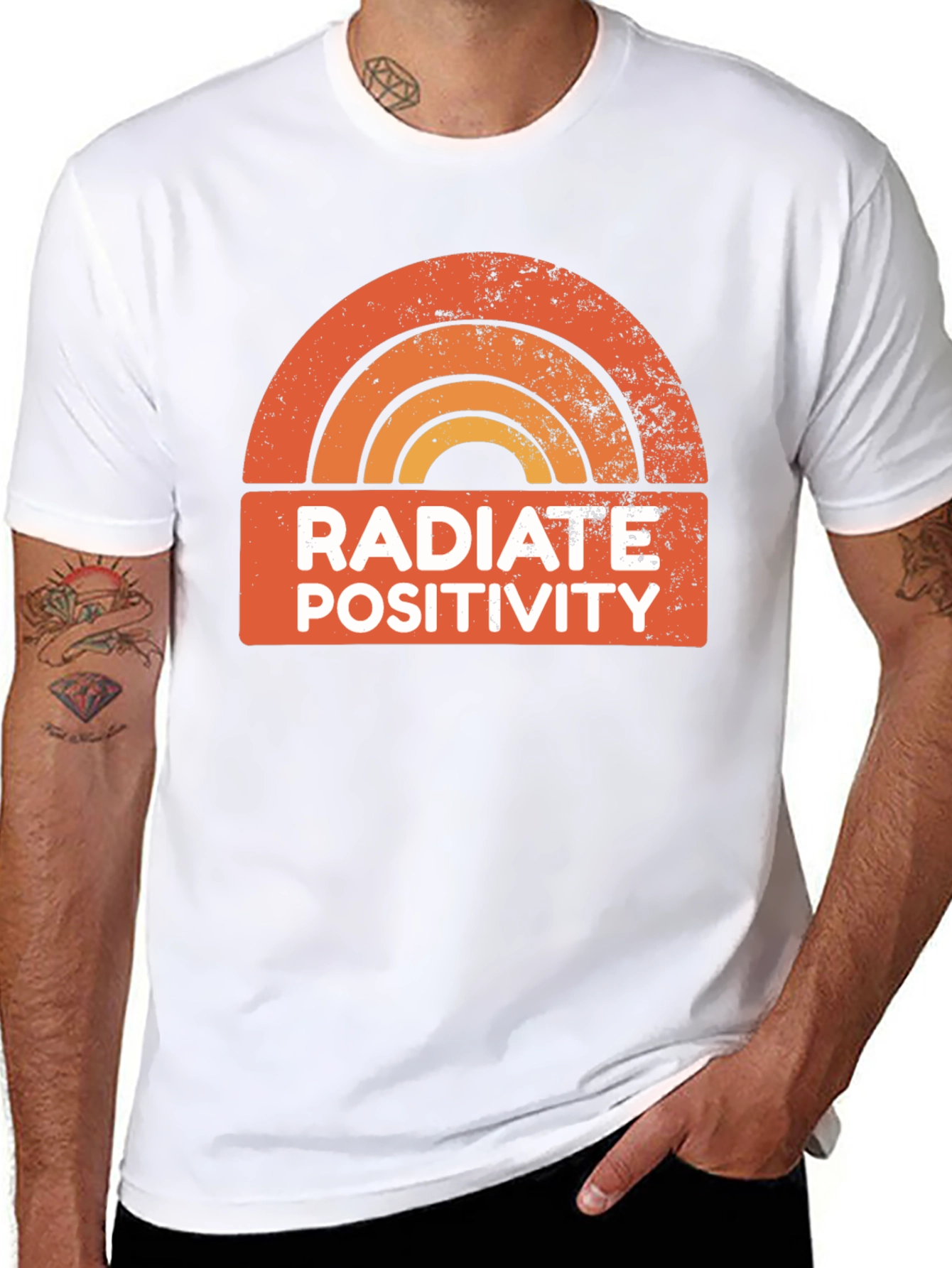 Radiate Positivity Retro Graphic T-Shirt