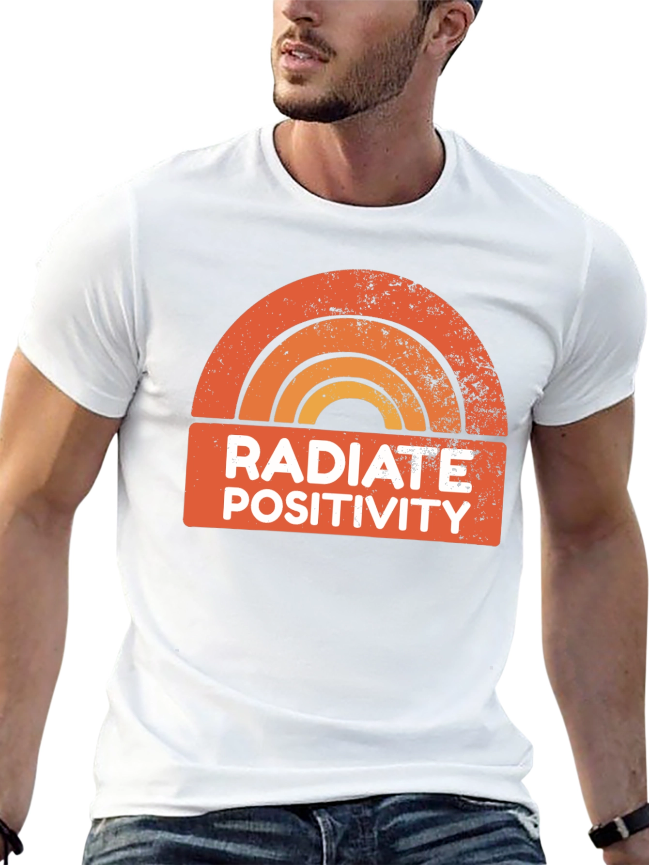 Radiate Positivity Retro Graphic T-Shirt