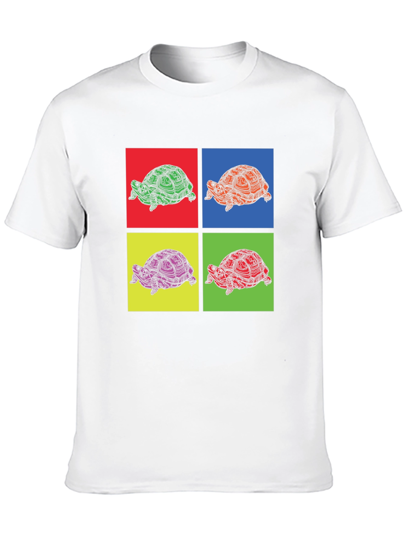 Turtle Pop Art Graphic Tee - Unique Animal Print