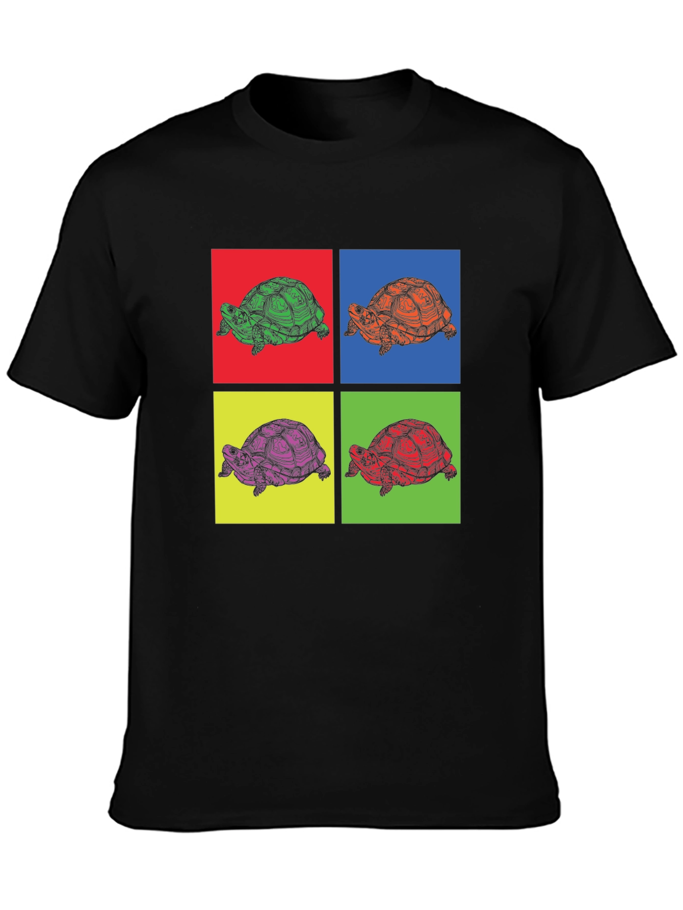 Turtle Pop Art Graphic Tee - Unique Animal Print