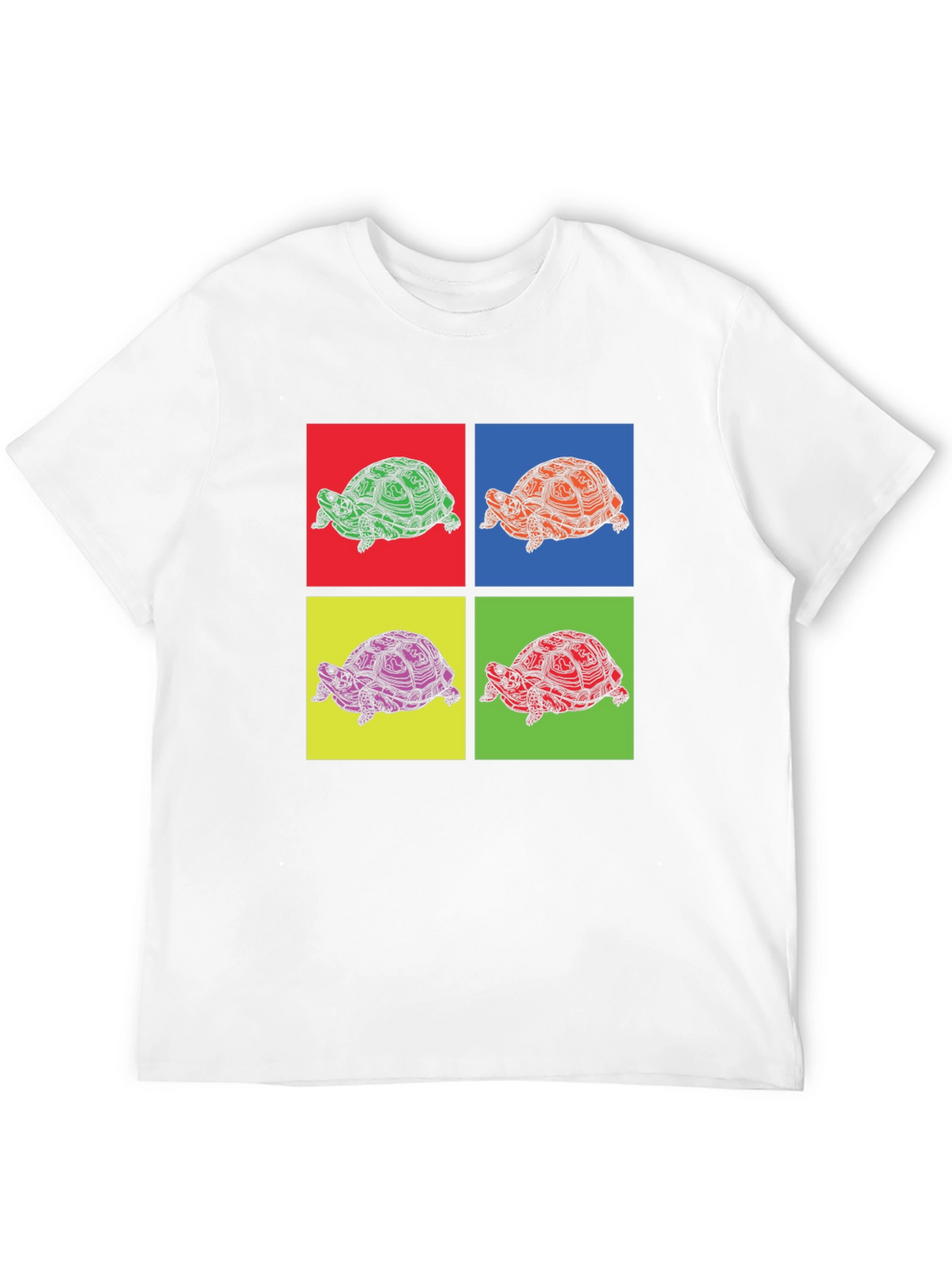 Turtle Pop Art Graphic Tee - Unique Animal Print