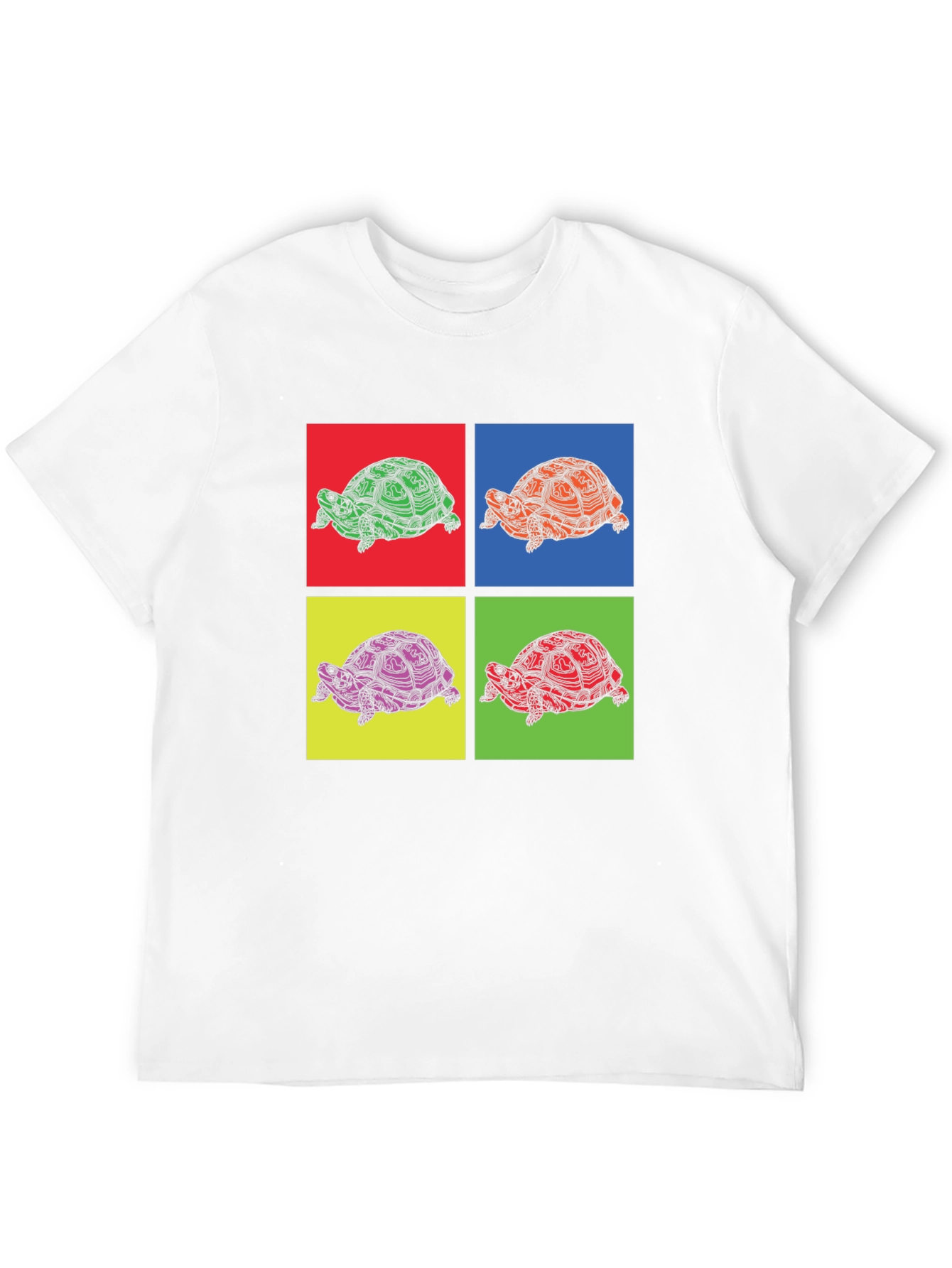 Turtle Pop Art Graphic Tee - Unique Animal Print