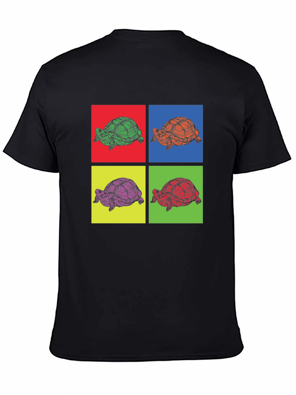 Turtle Pop Art Graphic Tee - Unique Animal Print
