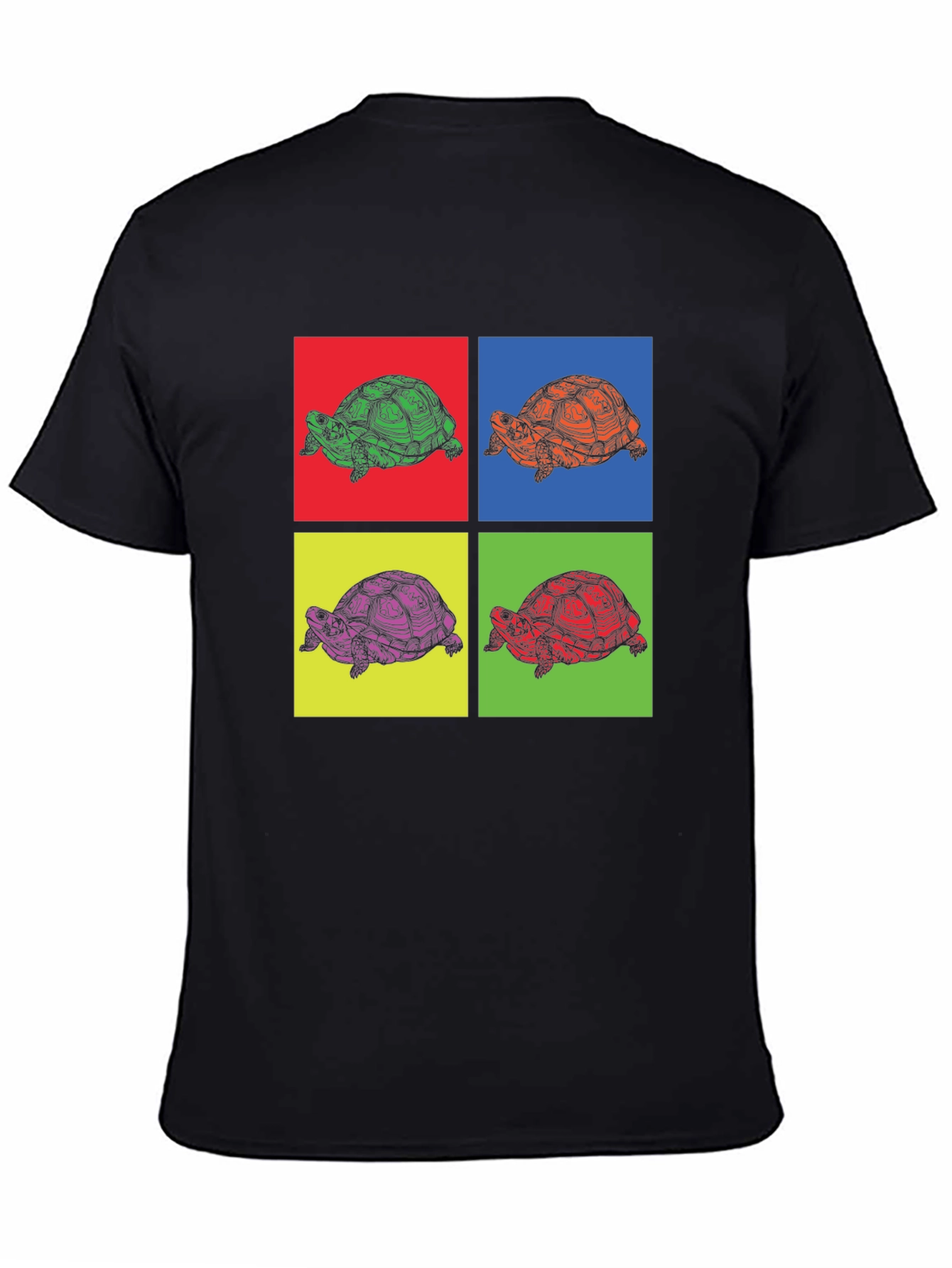 Turtle Pop Art Graphic Tee - Unique Animal Print