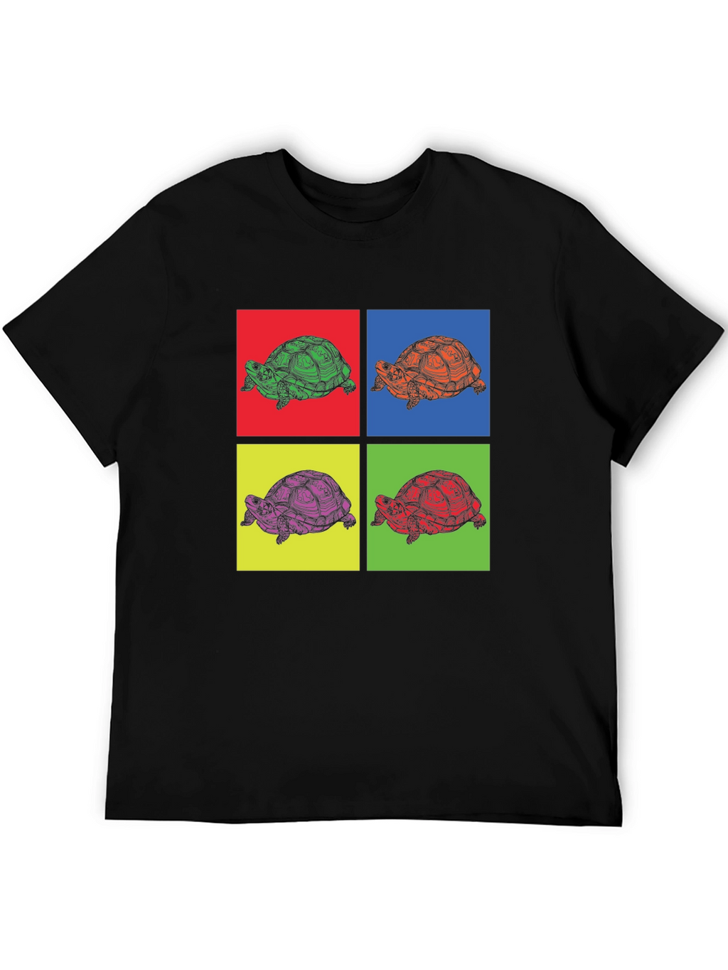 Turtle Pop Art Graphic Tee - Unique Animal Print