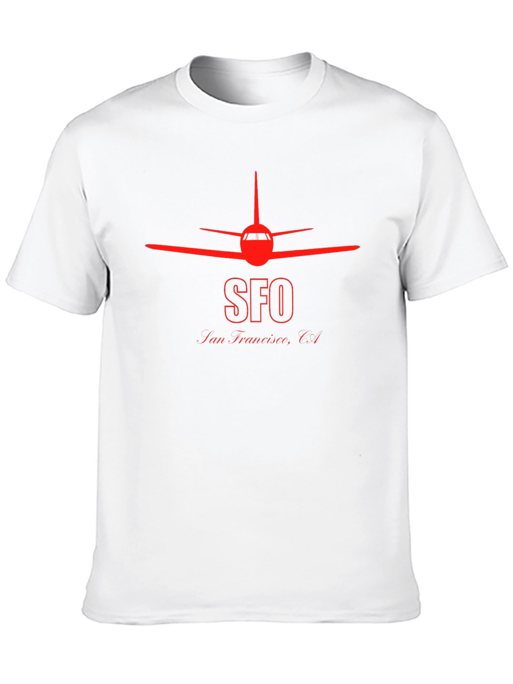 SFO San Francisco Airplane T-Shirt - Black