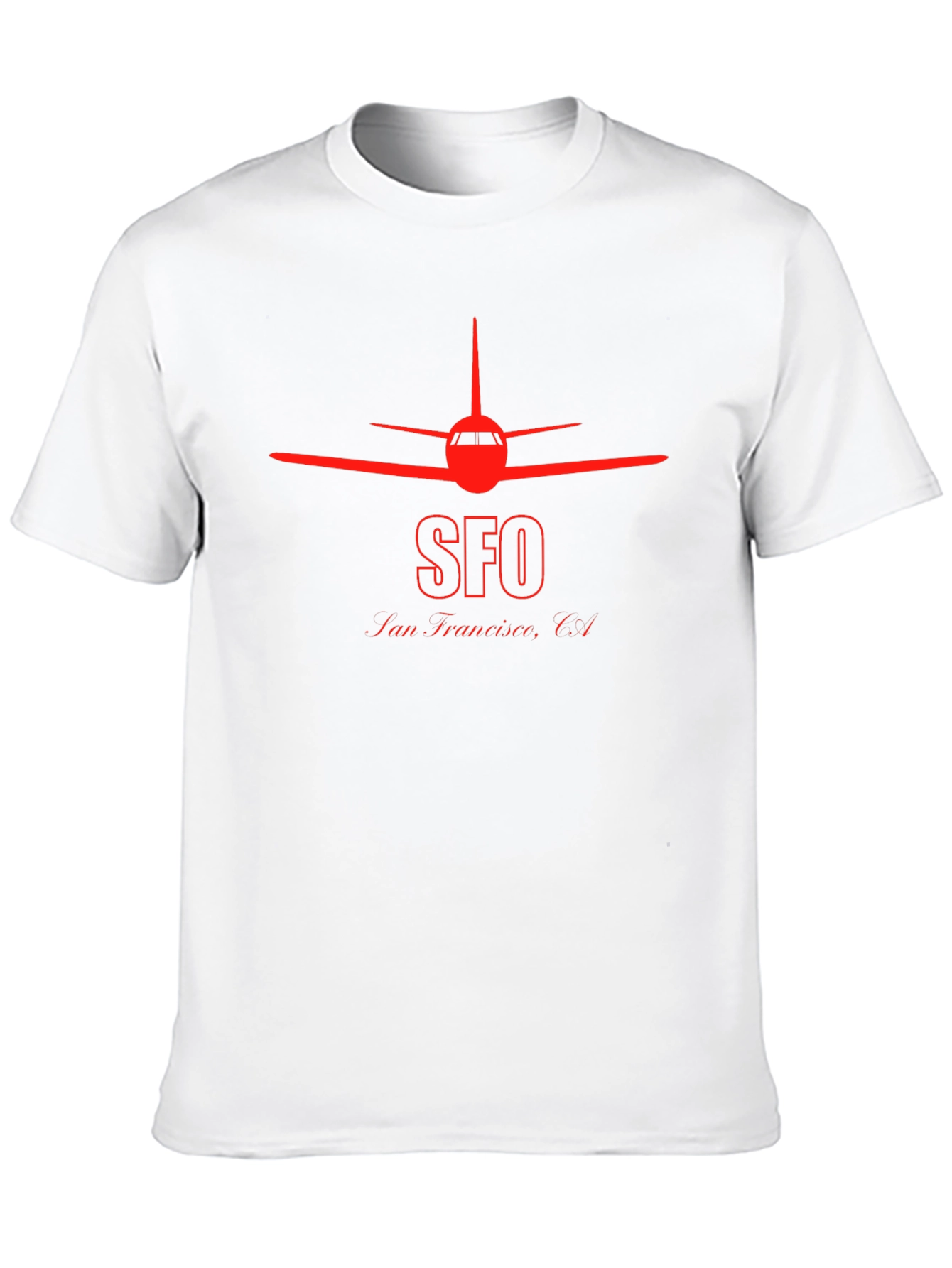 SFO San Francisco Airplane T-Shirt - Black