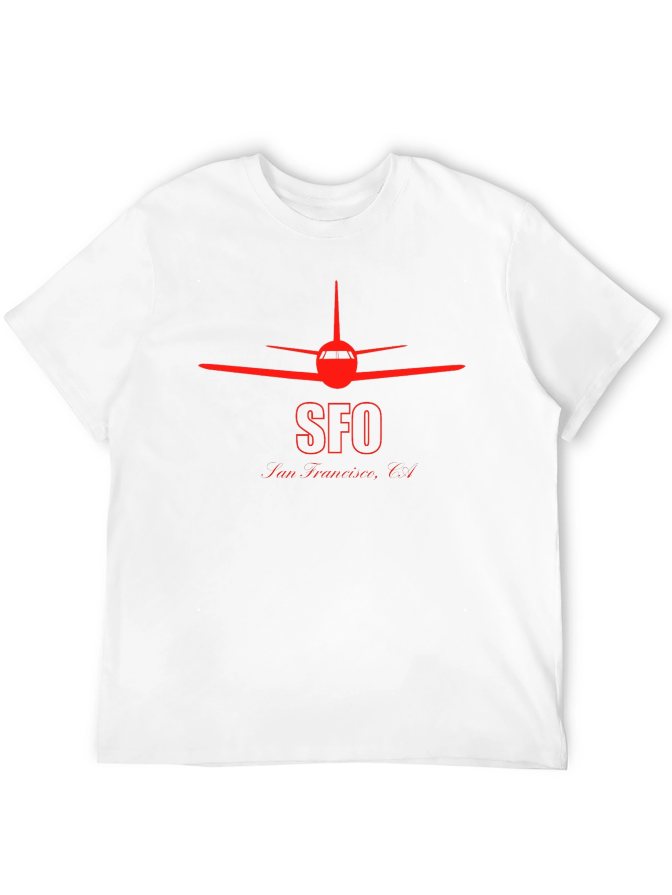 SFO San Francisco Airplane T-Shirt - Black