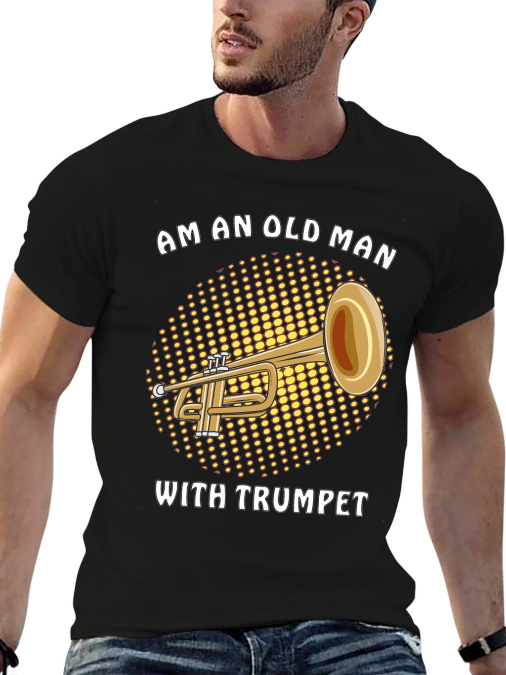 Funny Trumpet Player Old Man T-Shirt