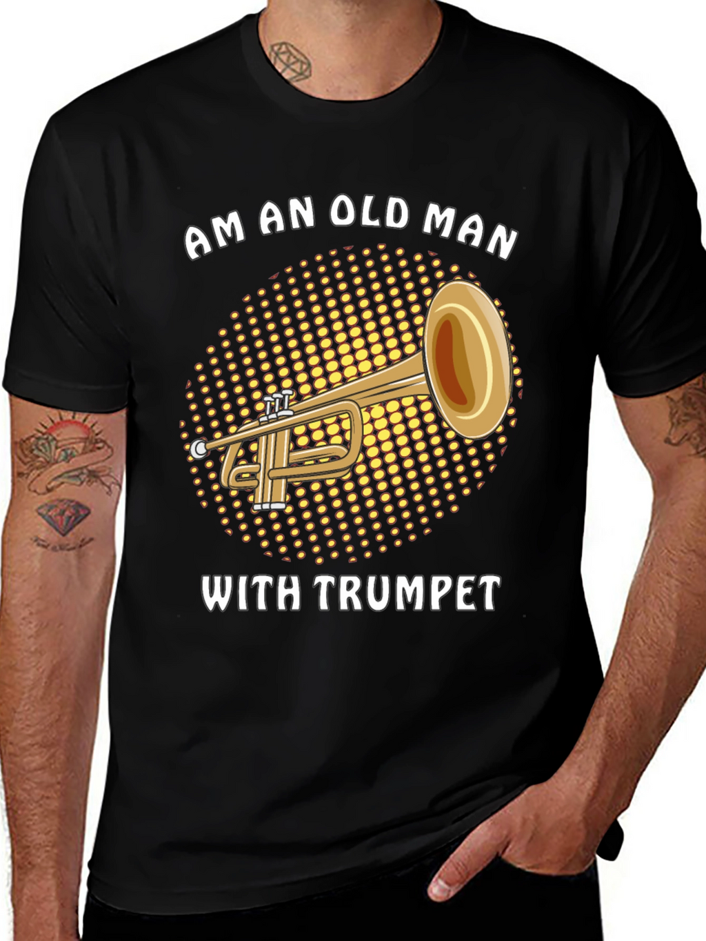 Funny Trumpet Player Old Man T-Shirt